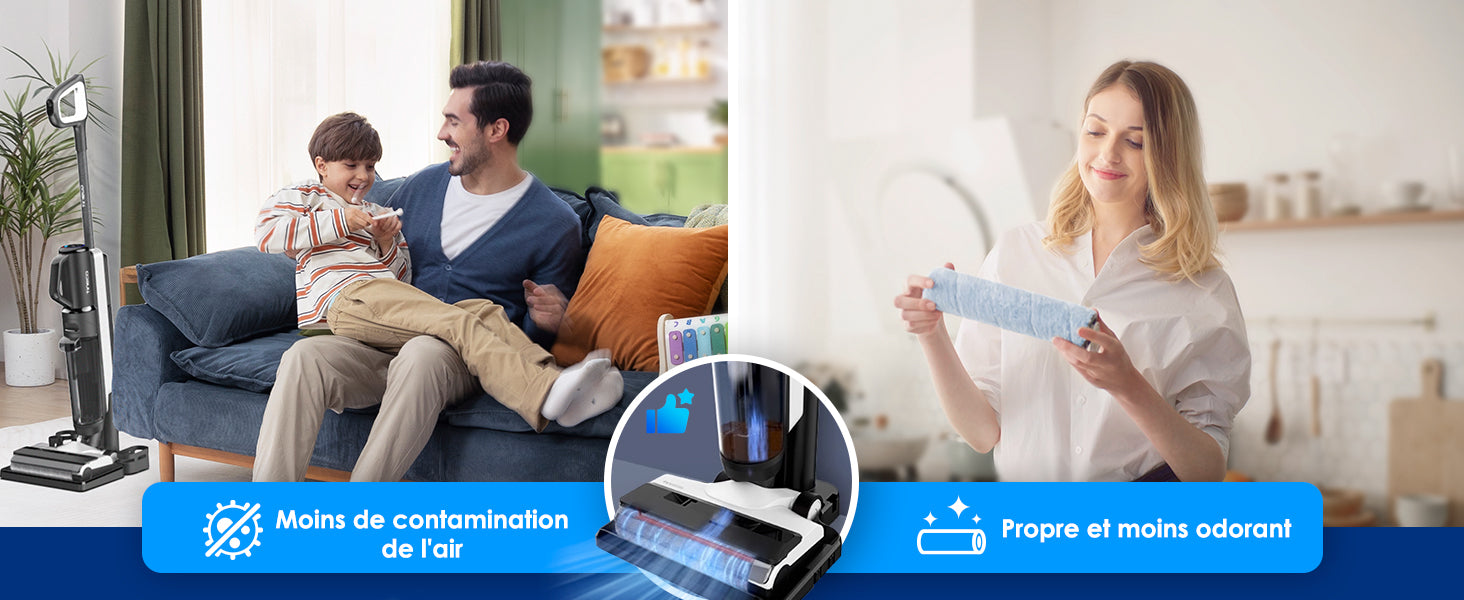 Tineco Floor One S5 Combo Plus Aspirateur et Laveur Sec et Humide sans Fil Intelligent