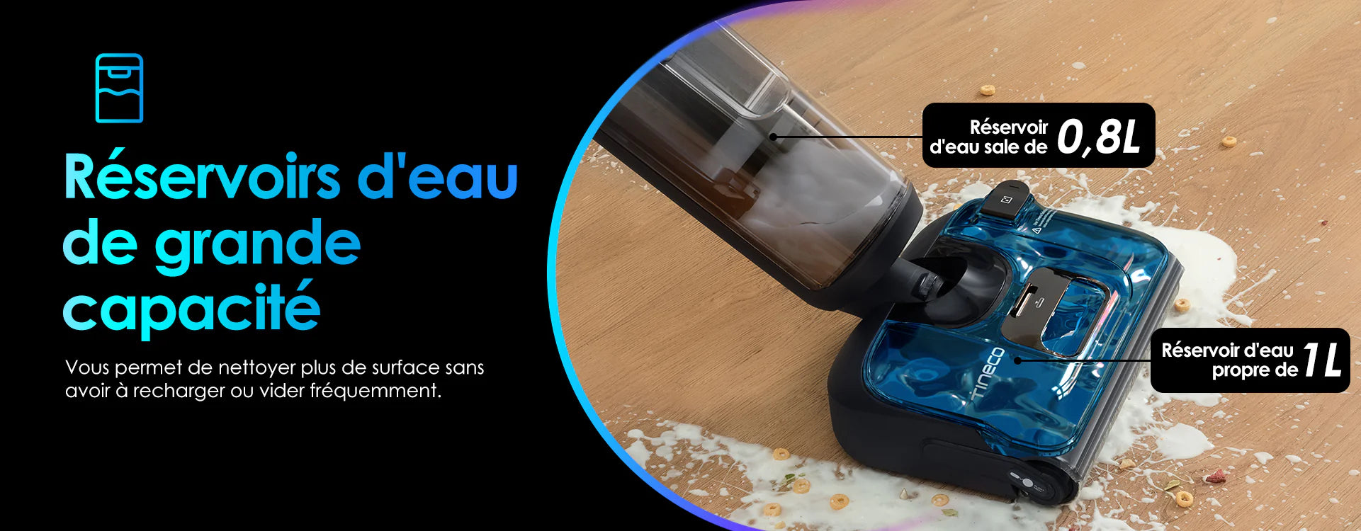 Tineco Floor One S7 Stretch – Aspirateur Laveur Sans Fil Intelligent