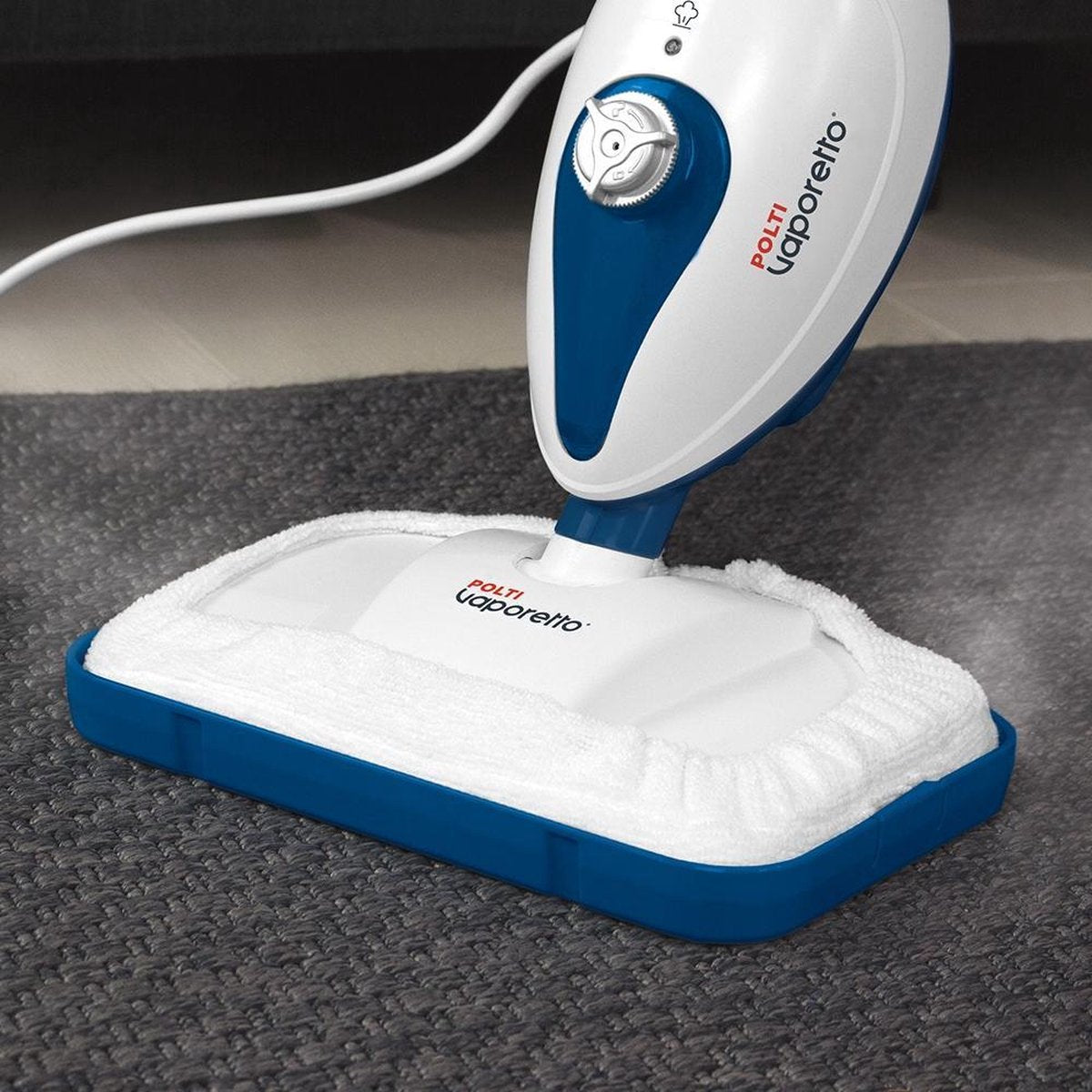 Polti Vaporetto Nettoyeur vapeur balai 0,32 L 1300 W Bleu, Blanc