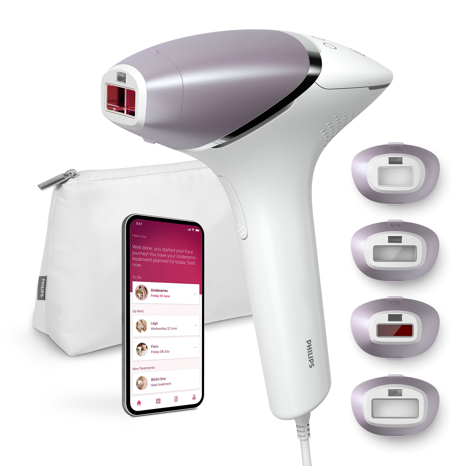 Philips Lumea Epilateur à lumiere pulsee Serie 8000 - Epilateur avec technologie SenseIQ,