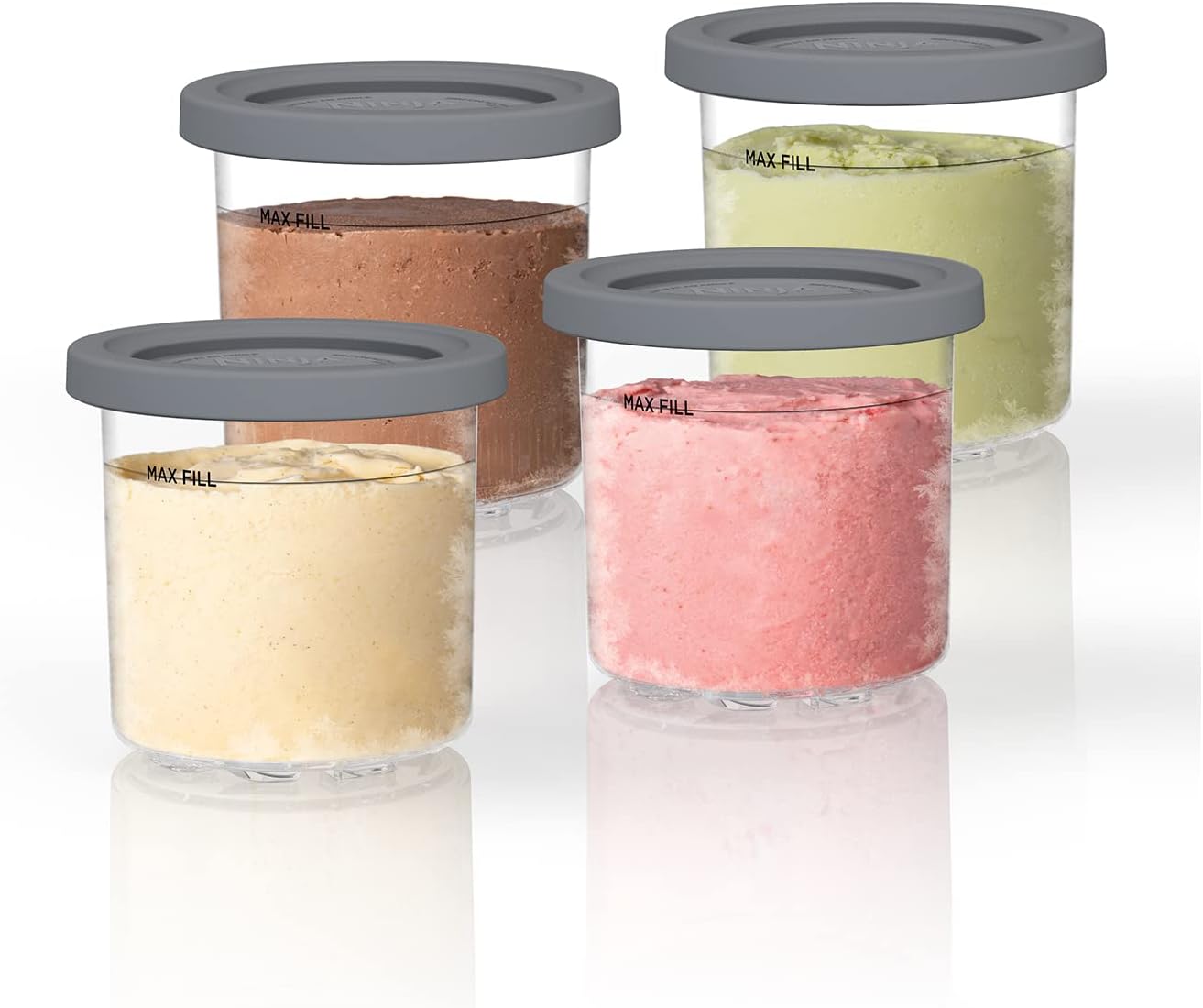 Ninja Creami – Lot de 4 Pots avec Couvercles 470 ml