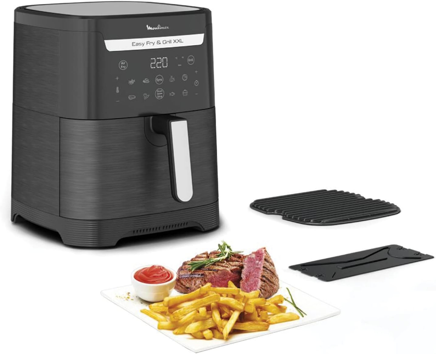FRITEUSE A AIR EASY FRY & GRILL XXL 6,5 L, air fryer, grill, 8 prog., 2 zones cuisson
