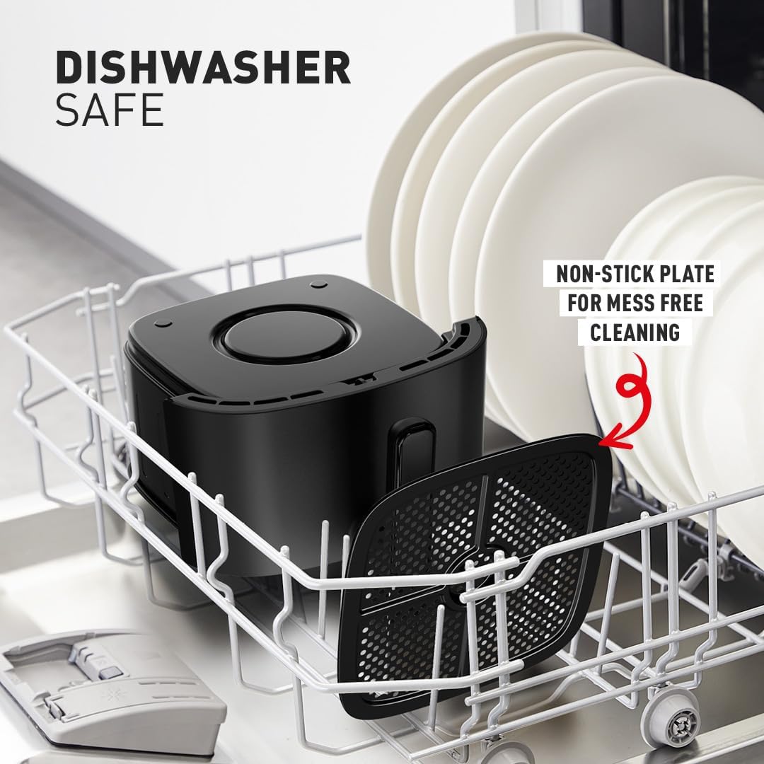 Tefal Easy Fry Max Digital Air Fryer, 5L, 10in1, Uses No Oil, Air Fry, Extra Crisp, Roast, Bake, Reheat, Dehydrate, 6 Portions, Non-Stick, Dishwasher Safe Baskets, Black