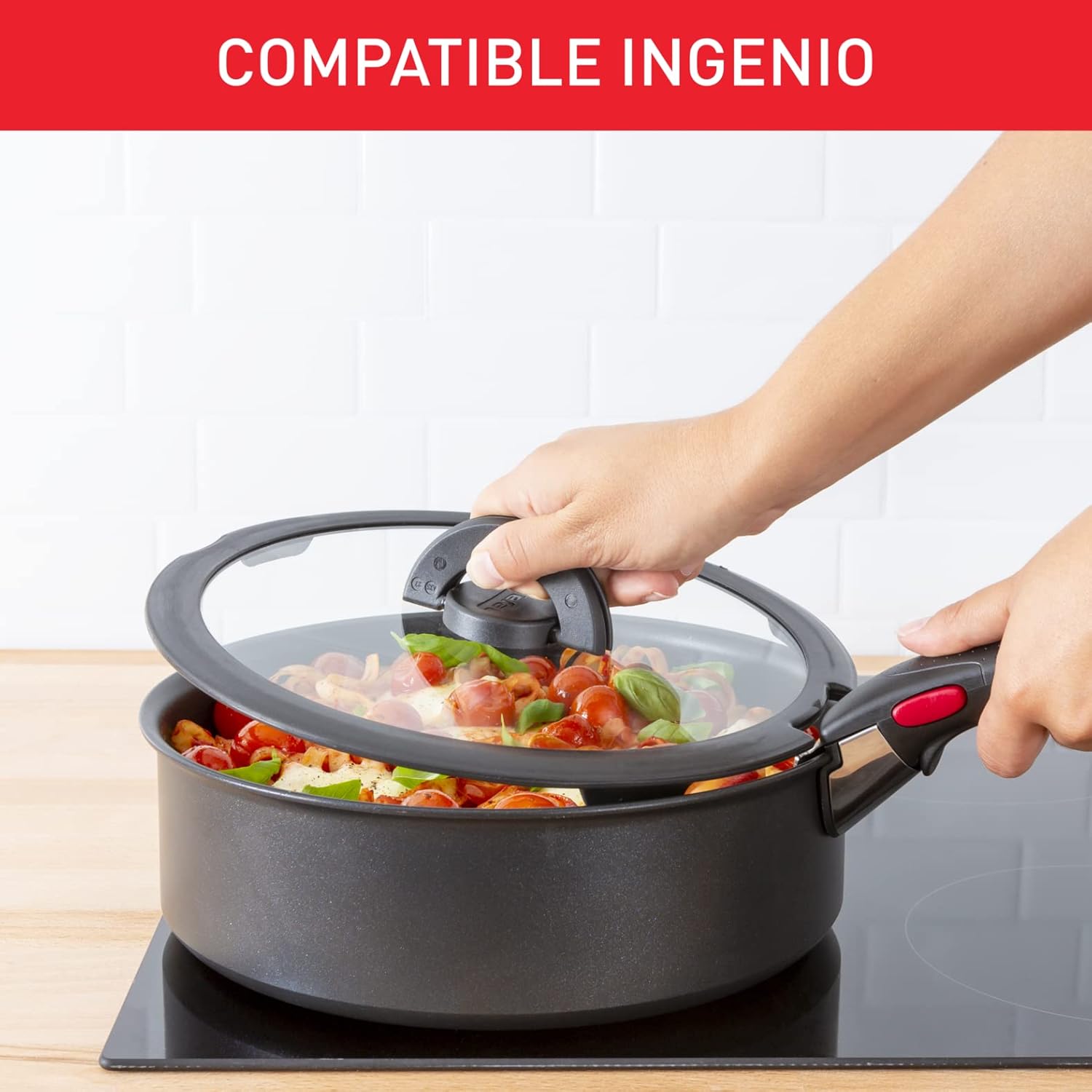 Tefal Ingenio Couvercles en verre 22/24 cm