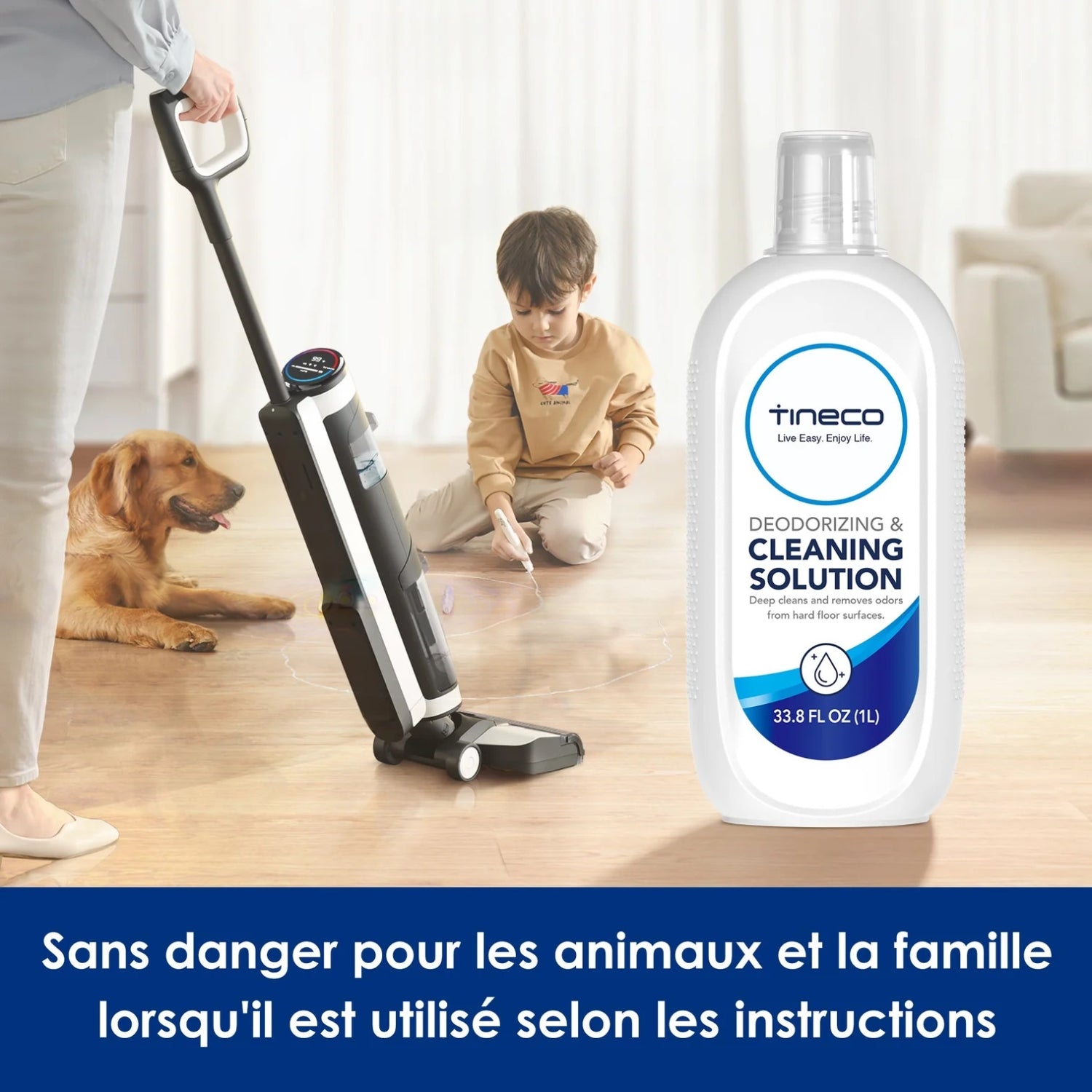 TINECO Solution de nettoyage pour aspirateur laveur 1L