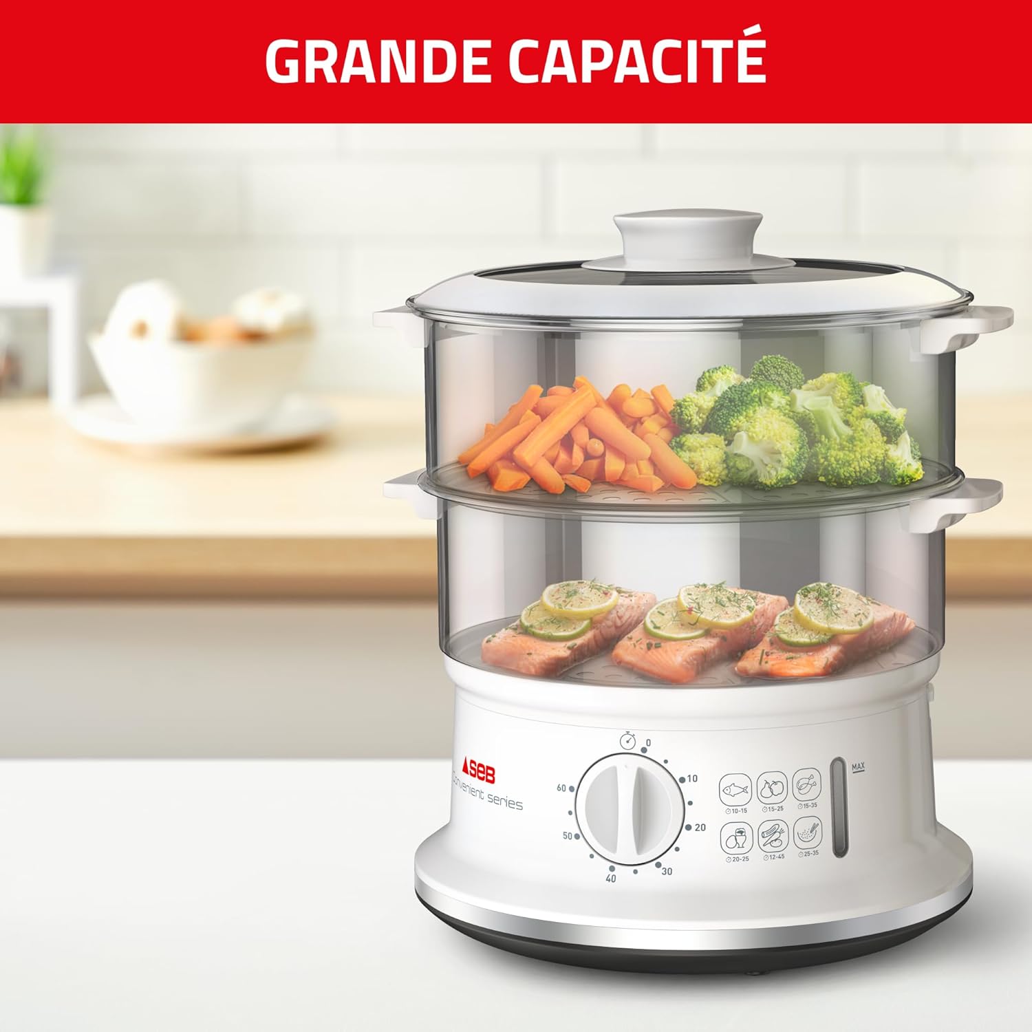 SEB Cuisseur a vapeur Convenient Series Inox