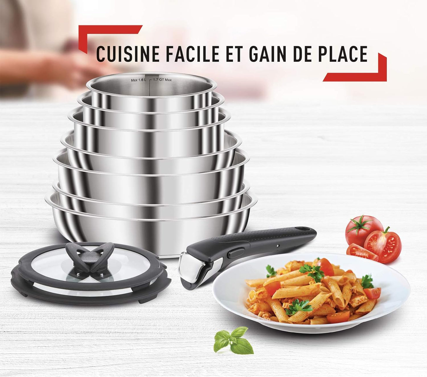 Seb Compact Inox Batterie de cuisine 20 pièces