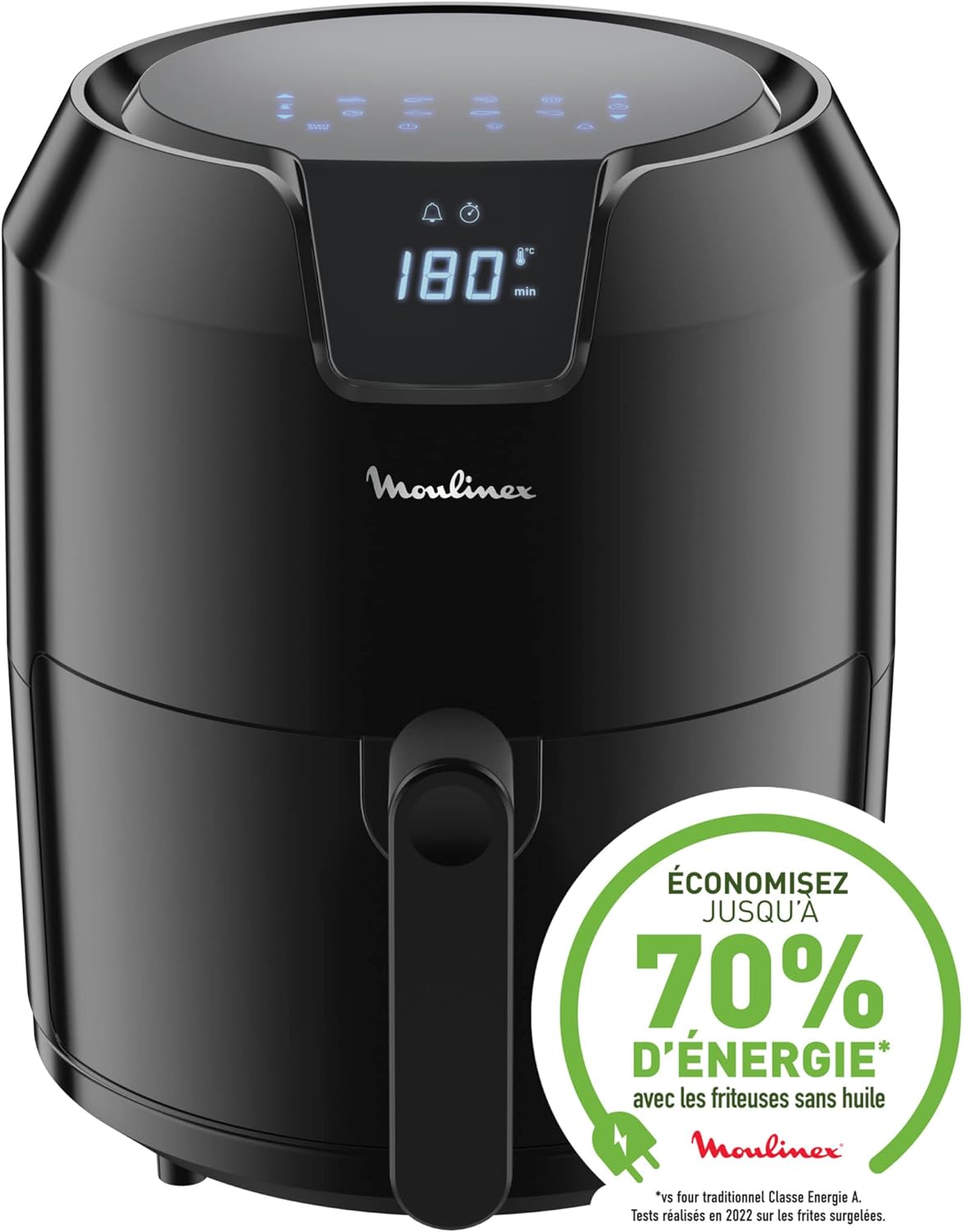 Moulinex Friteuse sans huile XL + gril, 4,2 L, 6 personnes, 8 programmes,