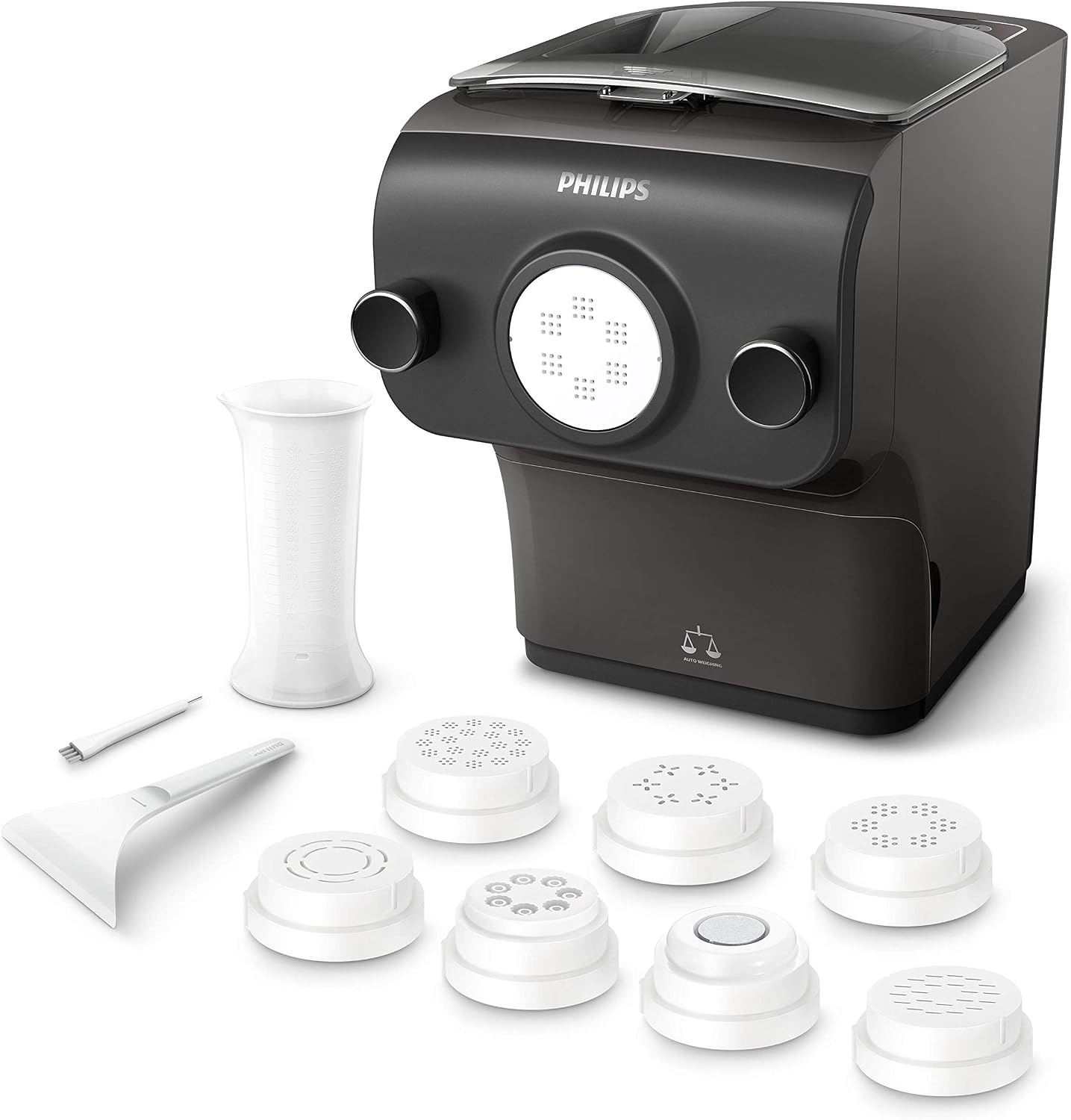 Les 8 disques de forme et accessoires de la Philips Pasta Maker HR2382/15