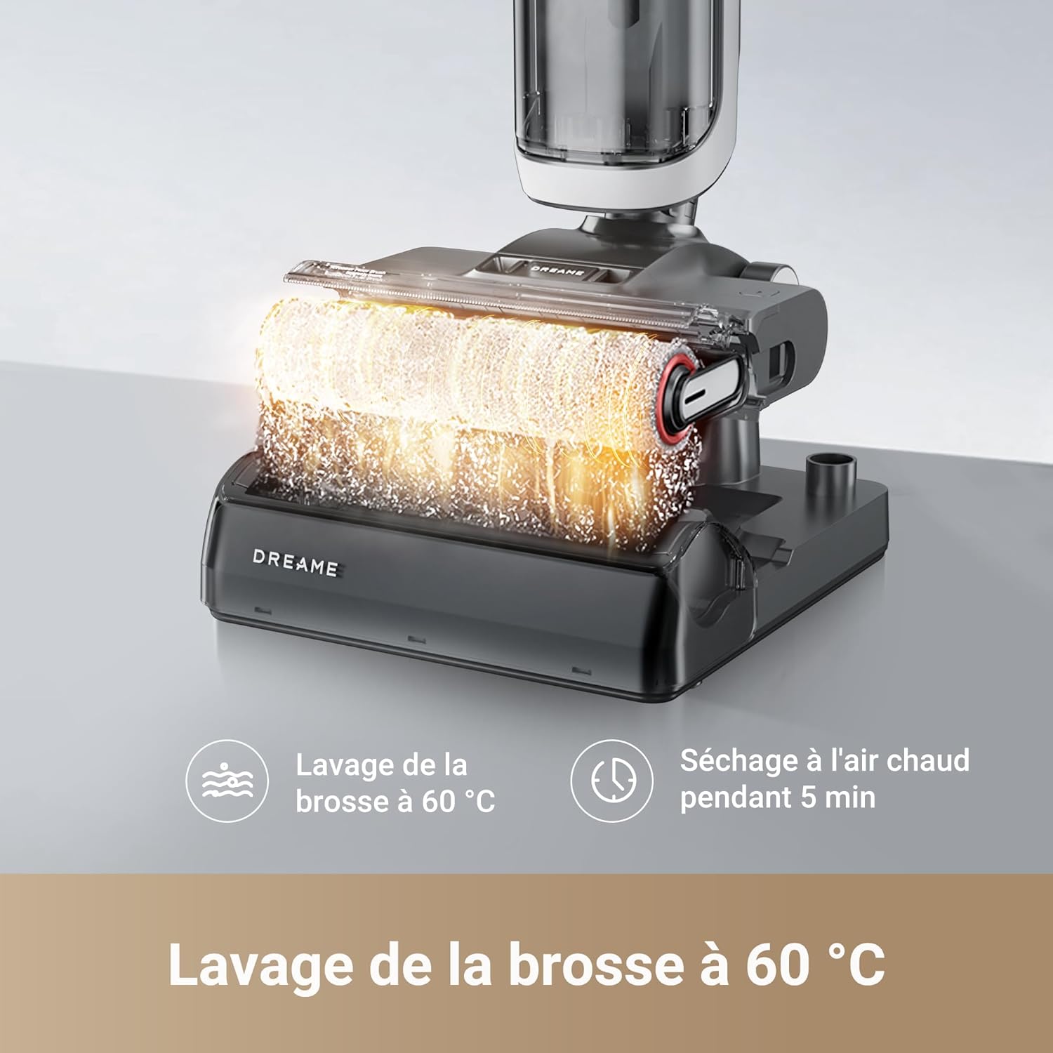Dreame H12 Pro système lavage brosse a 60°C