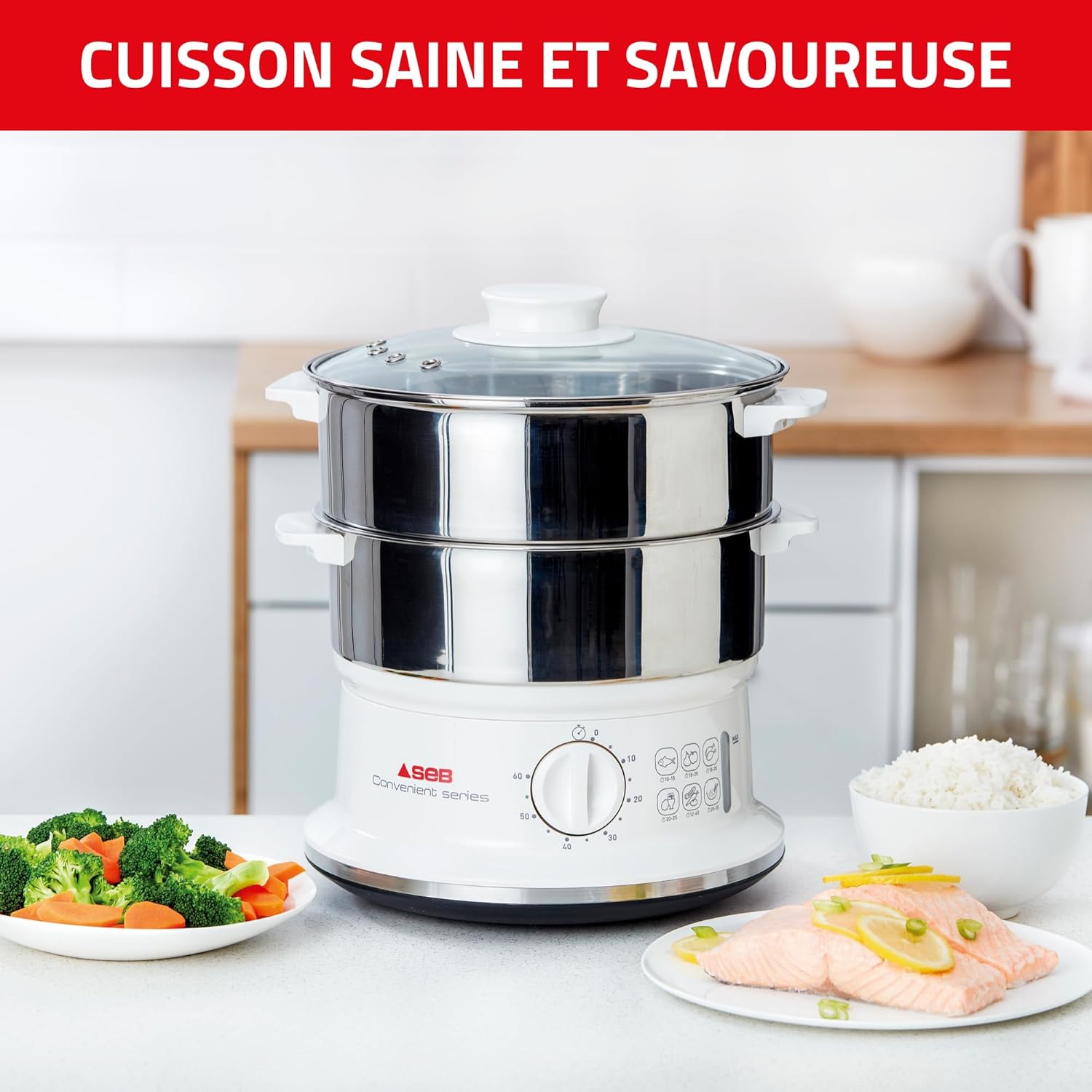 SEB Cuisseur a vapeur Convenient Series Inox