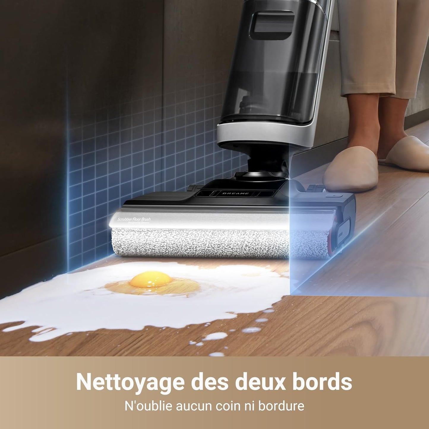 dreame H14 Pro Aspirateur Laveur Sec Et Humide, Design Plat à 180°