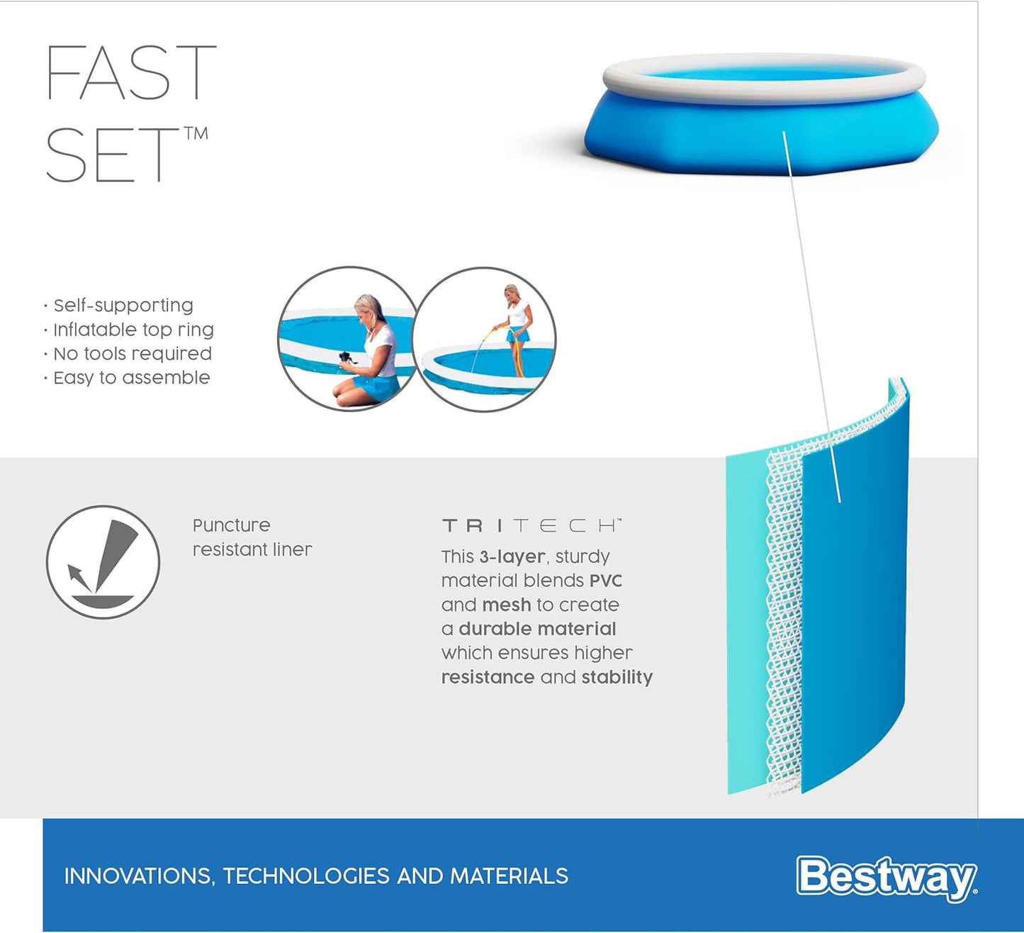 Bestway Piscine - 305 x 76 cm