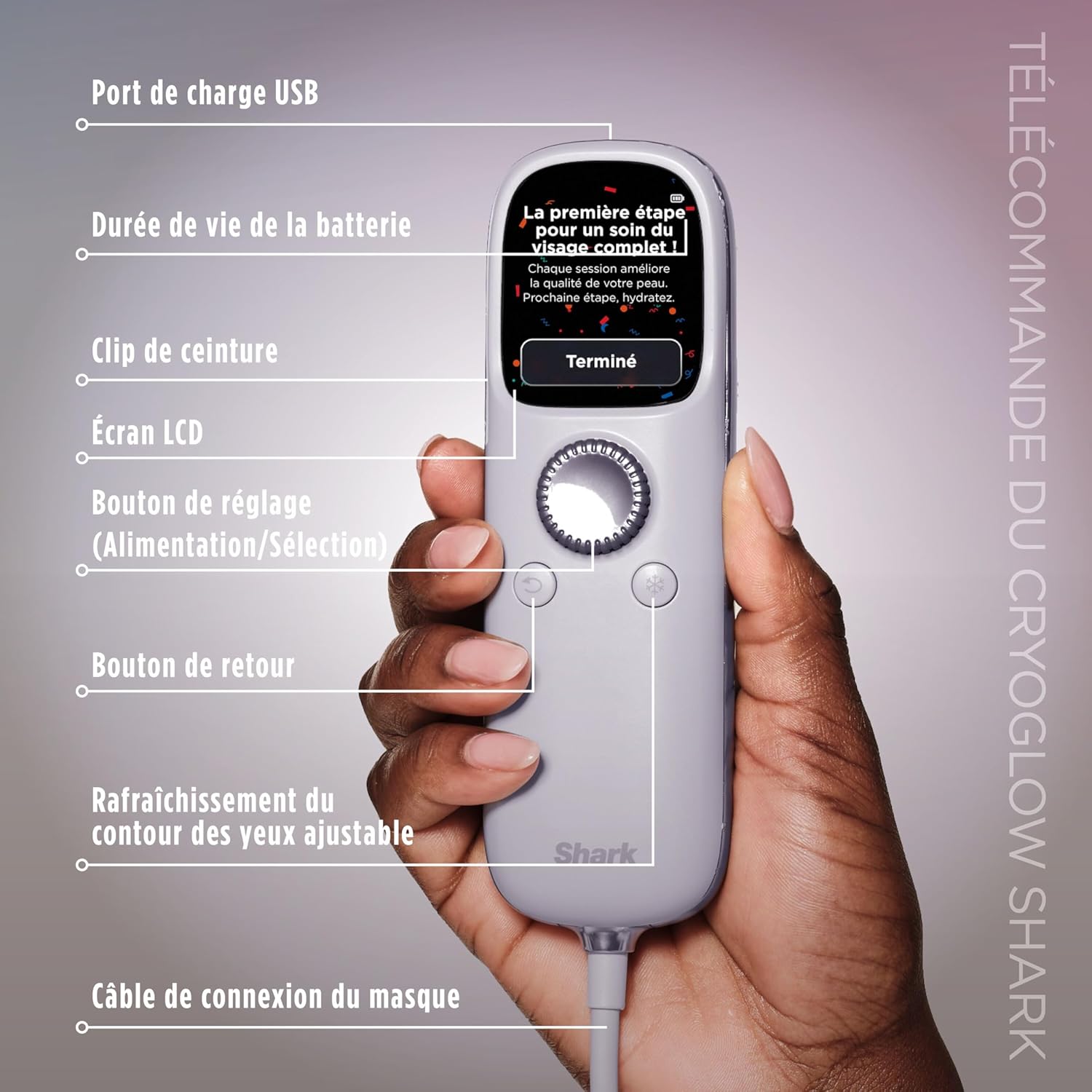 Shark Masque LED Visage Universel – Technologie Dermatologique à Domicile