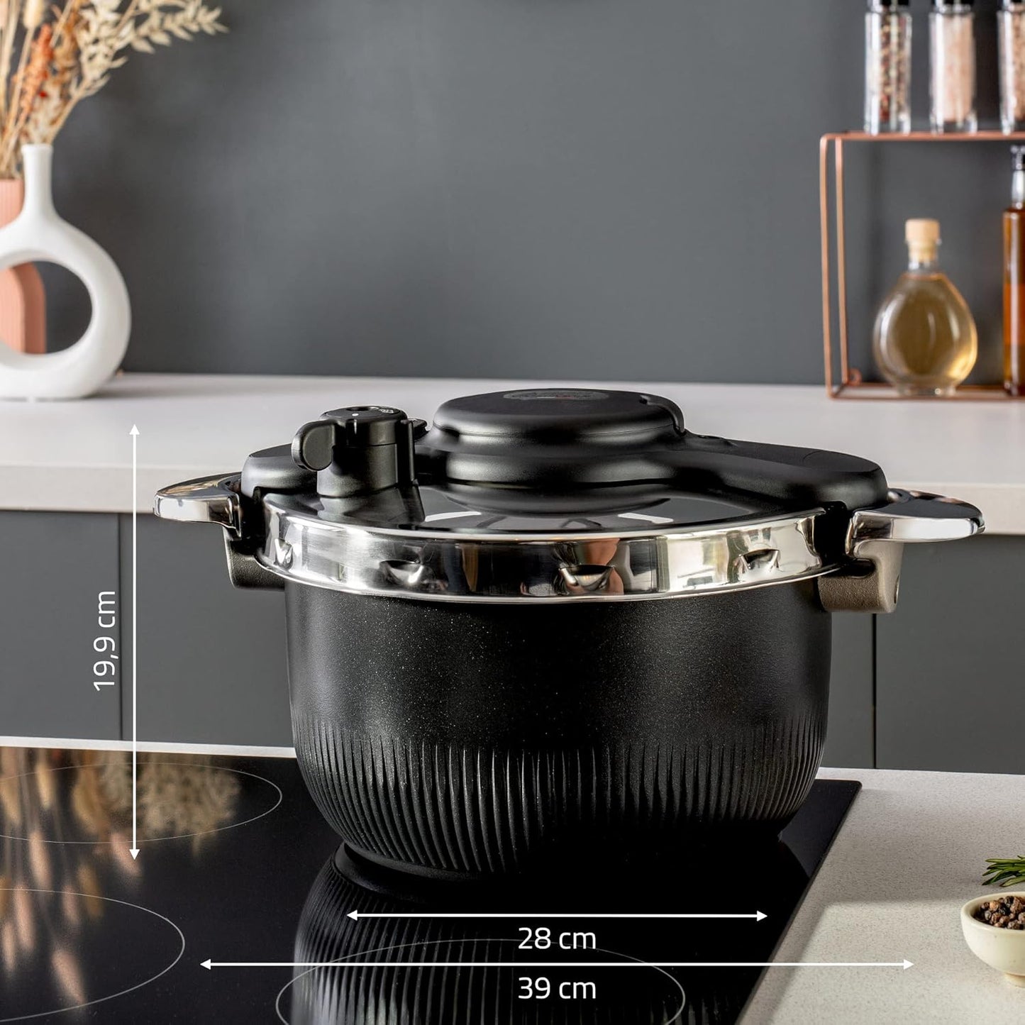 SEB Tempo Autocuiseur 6l Inox Noir