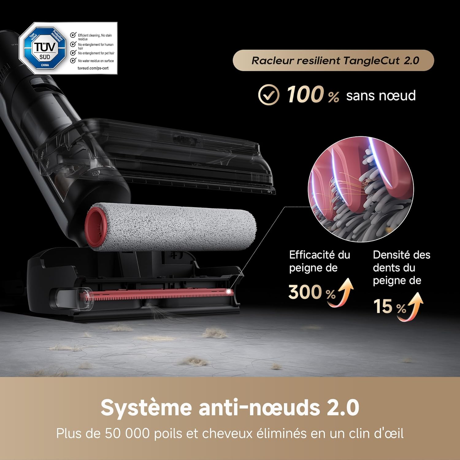 Dreame H15 Pro FoamWash - Aspirateur Laveur avec Technologie Mousse