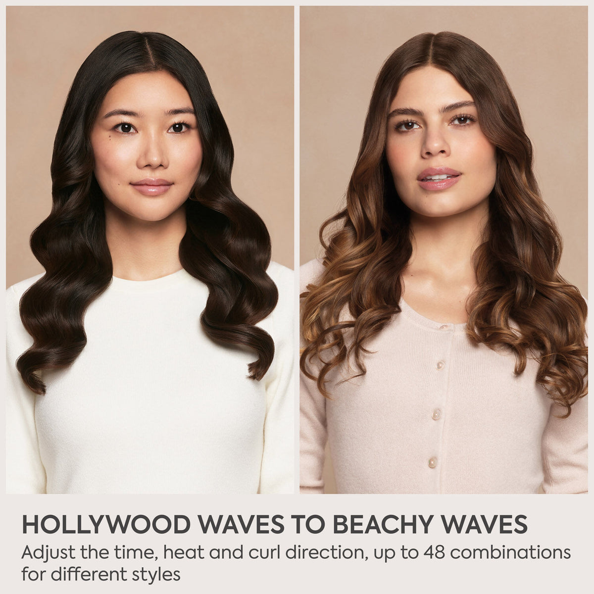 Ondulations hollywoodiennes et beachy réalisées avec le BaByliss Style Secret Air