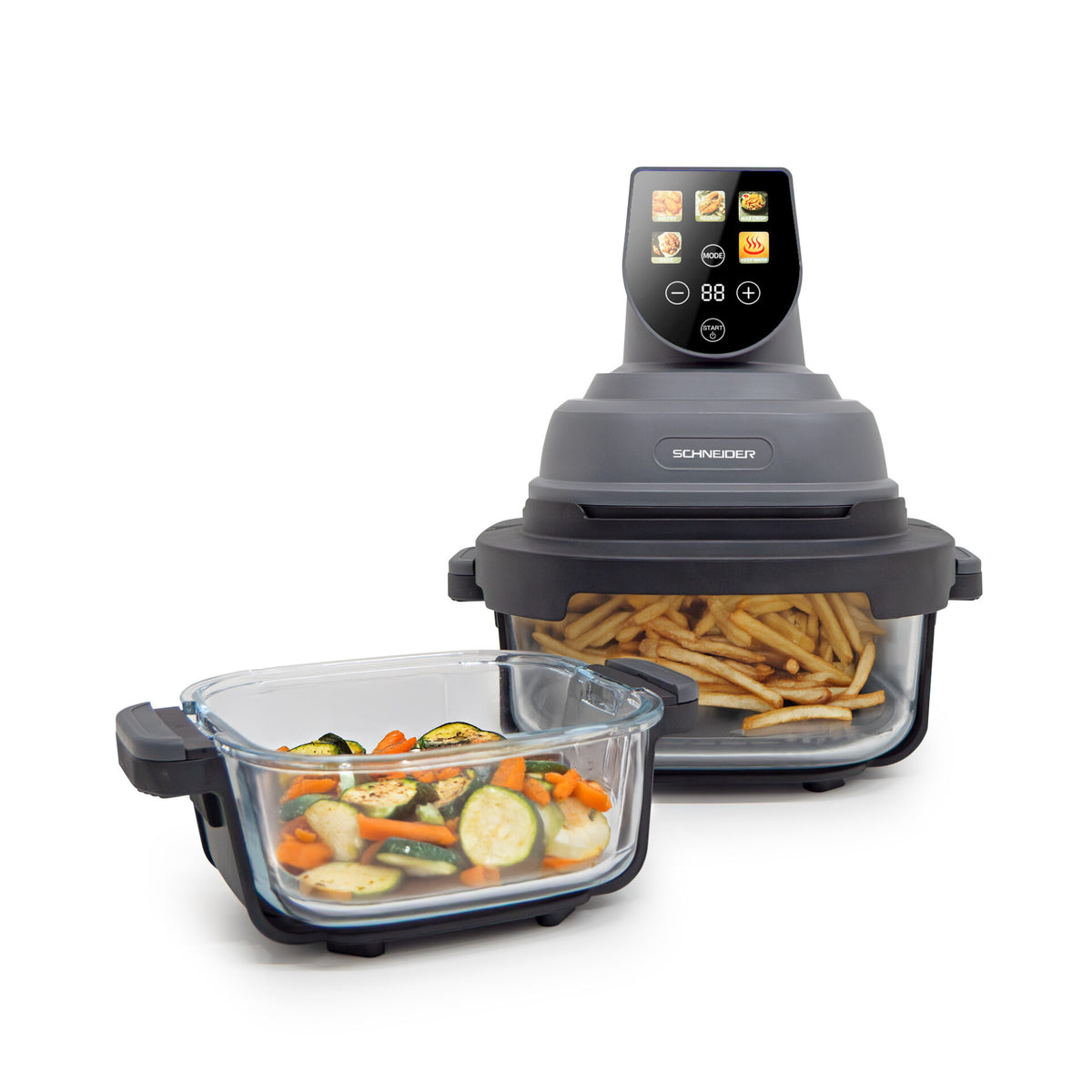 Schneider Crisp'or friteuse à air avec ses 2 bols en verre
