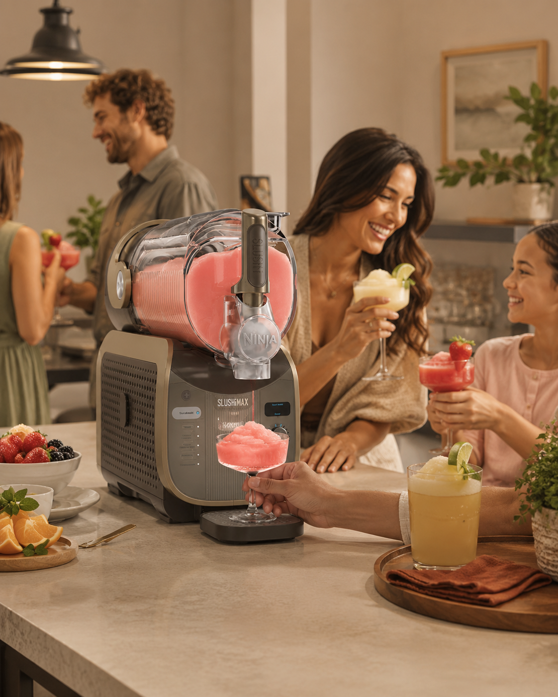 Machine à Granités & Boissons Glacées Ninja SLUSHi MAX FS605EUBR – Moka, 4,4 L, 6 Programmes