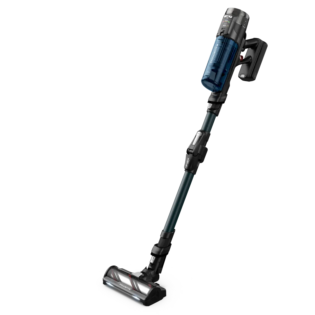 Rowenta X-Force Flex 13.60, Aspirateur balai laveur sans fil, 150 AW, 60 min, Animaux, Aqua