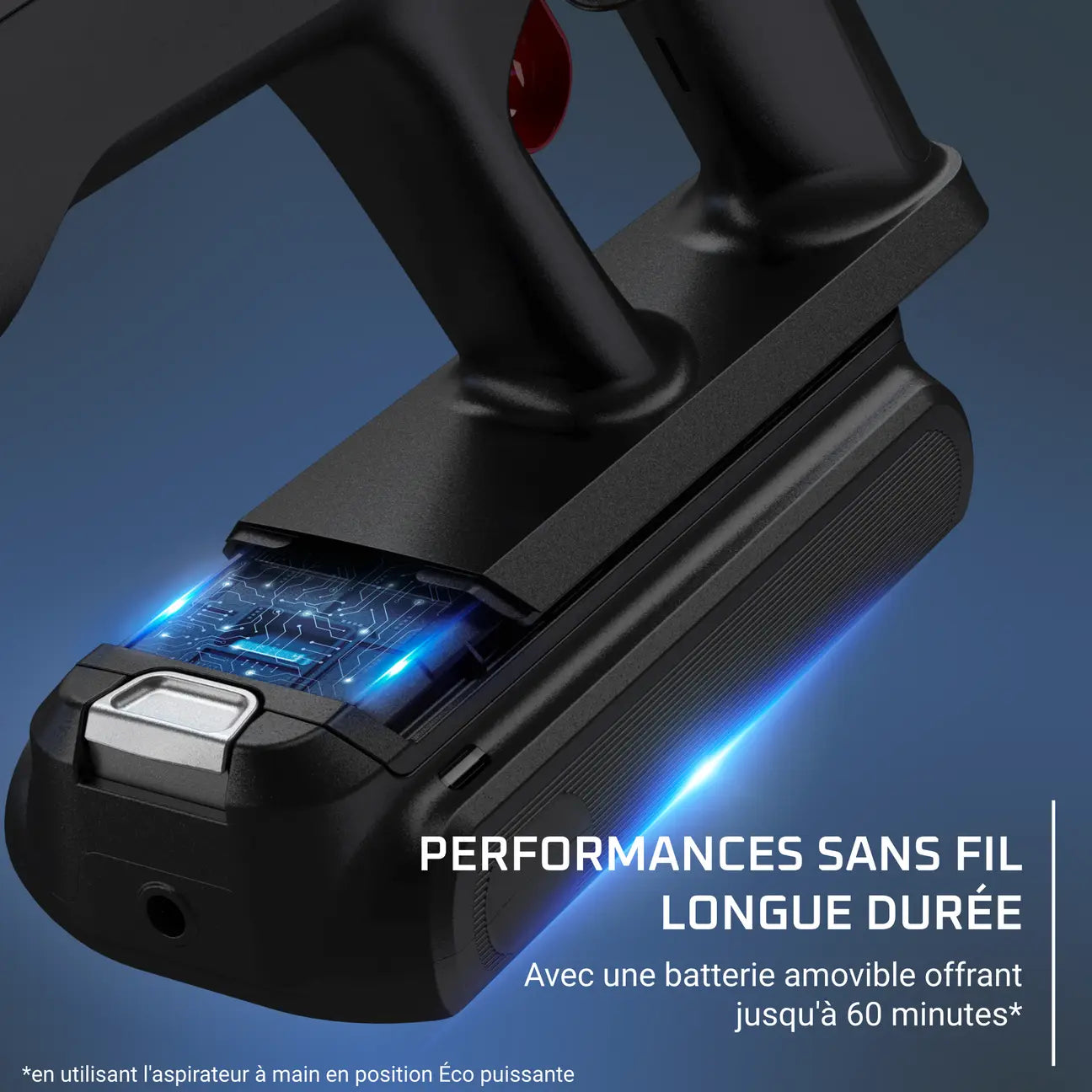 Rowenta X-Force Flex 13.60, Aspirateur balai laveur sans fil, 150 AW, 60 min, Animaux, Aqua