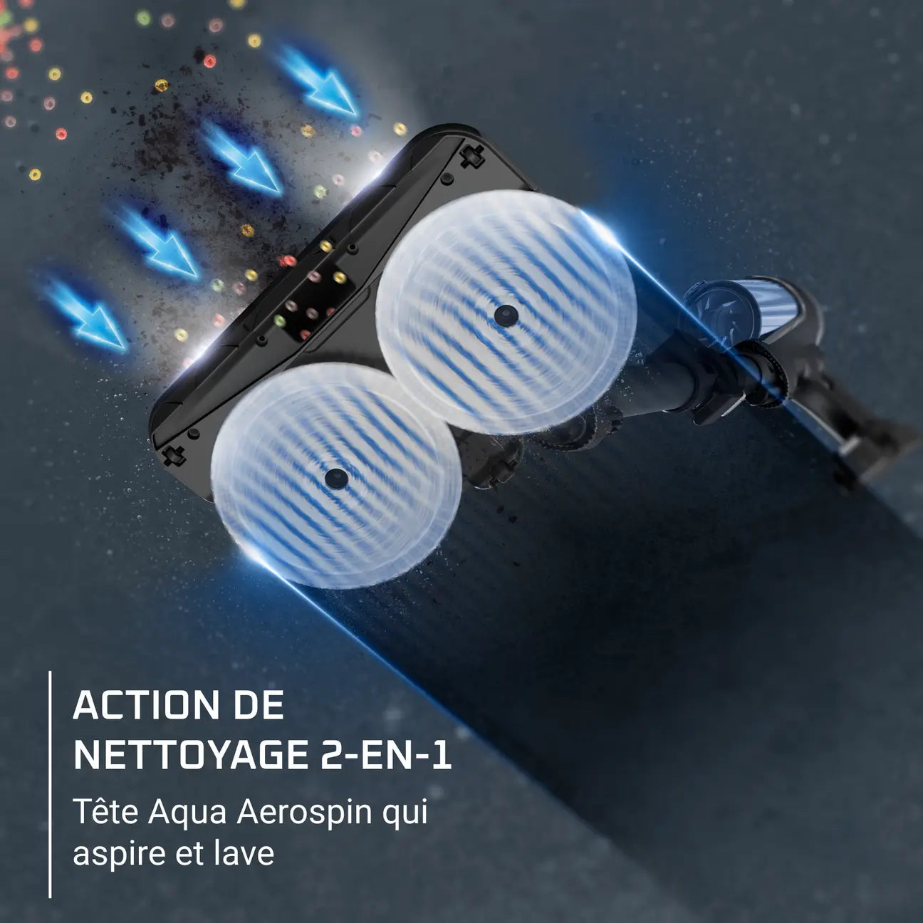 Rowenta X-Force Flex 13.60, Aspirateur balai laveur sans fil, 150 AW, 60 min, Animaux, Aqua