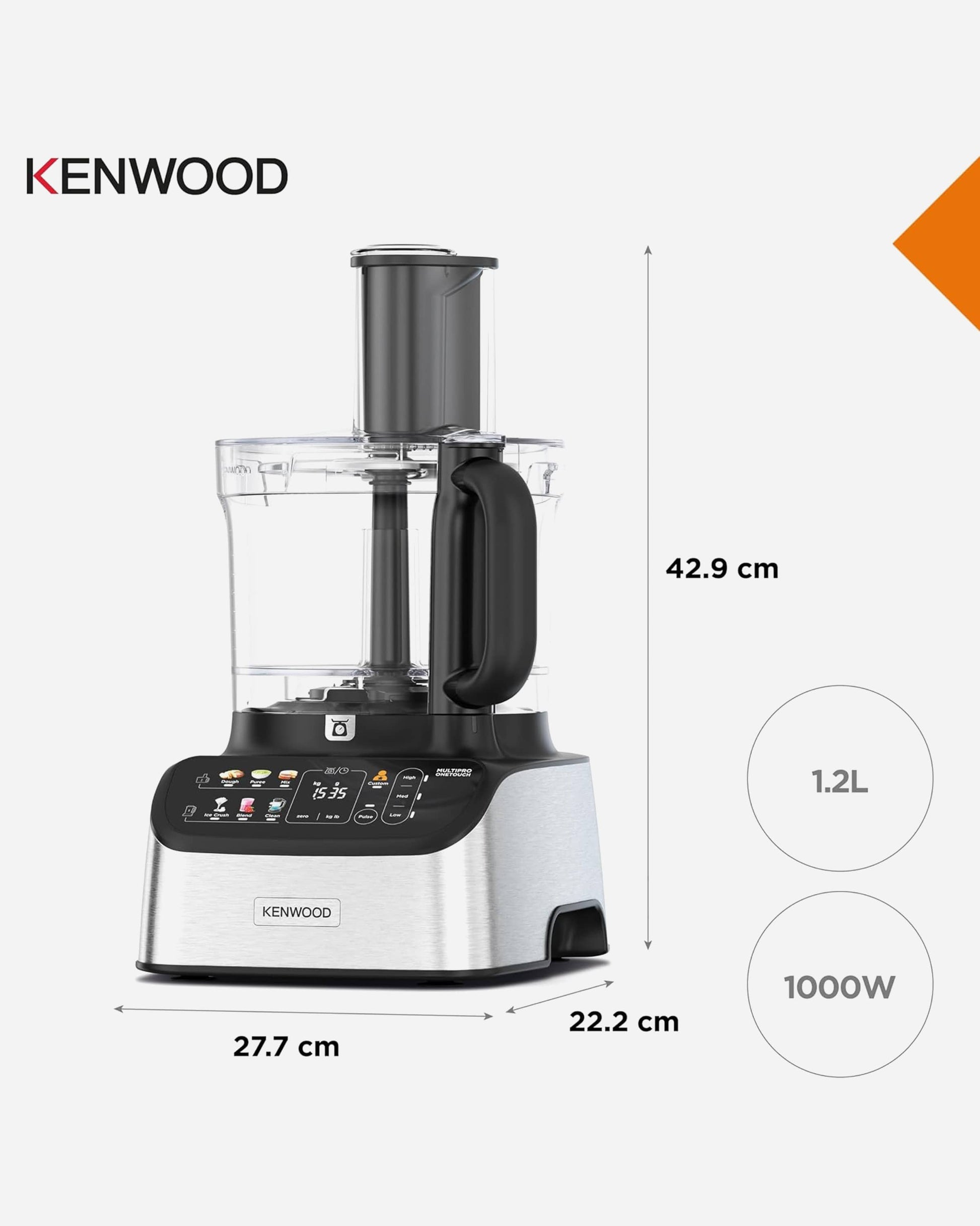Kenwood MultiPro OneTouch FDM73.980SS robot multifonction argent