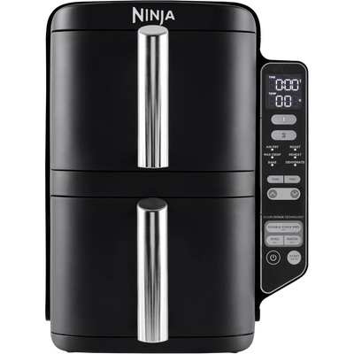 Ninja Double Stack 7.6 lFriteuse verticale sans huile à 2 tiroirs, 4 niveaux cuisson