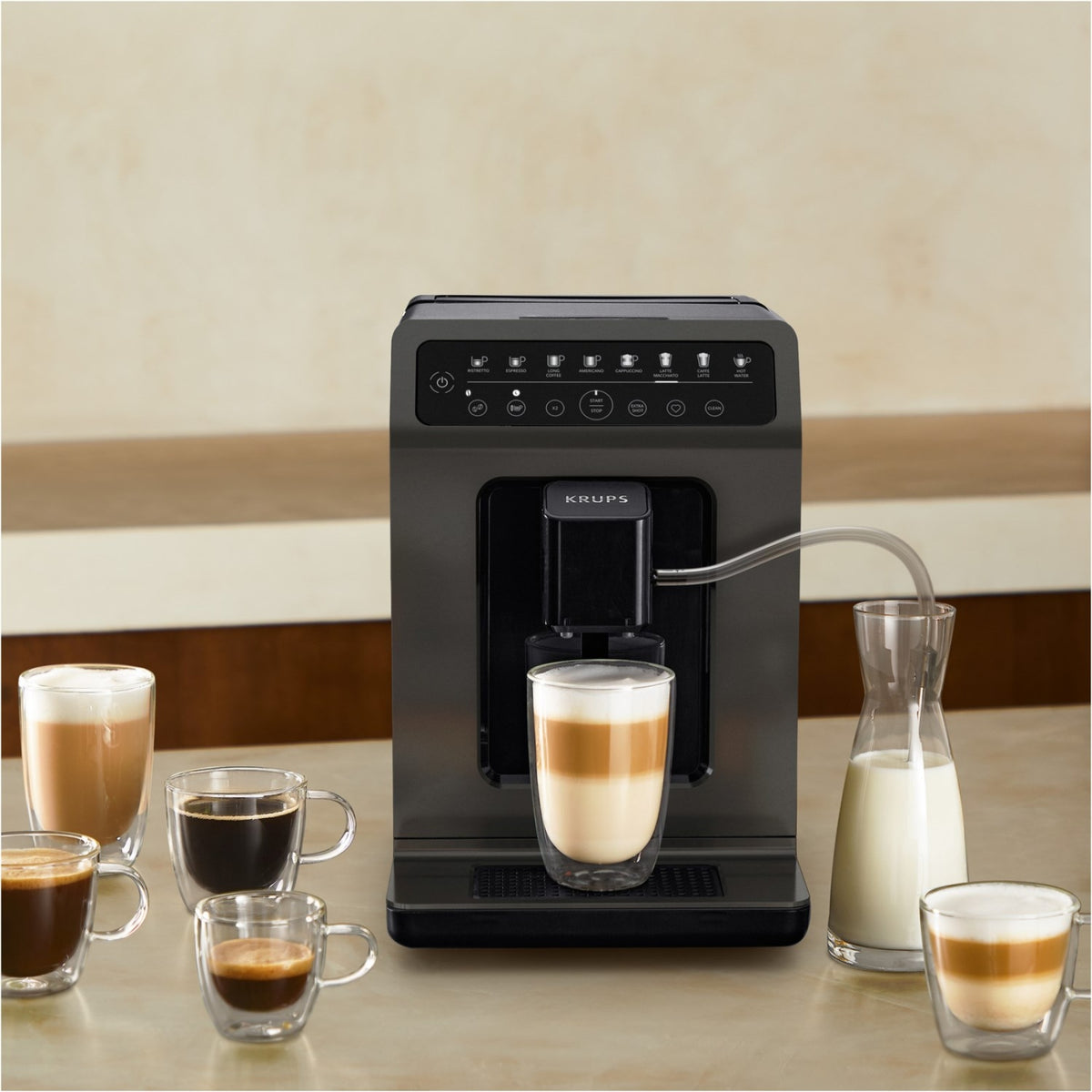 Machine à Café Krups Evidence EA89Z – Expresso Automatique avec Broyeur & One-Touch Cappuccino