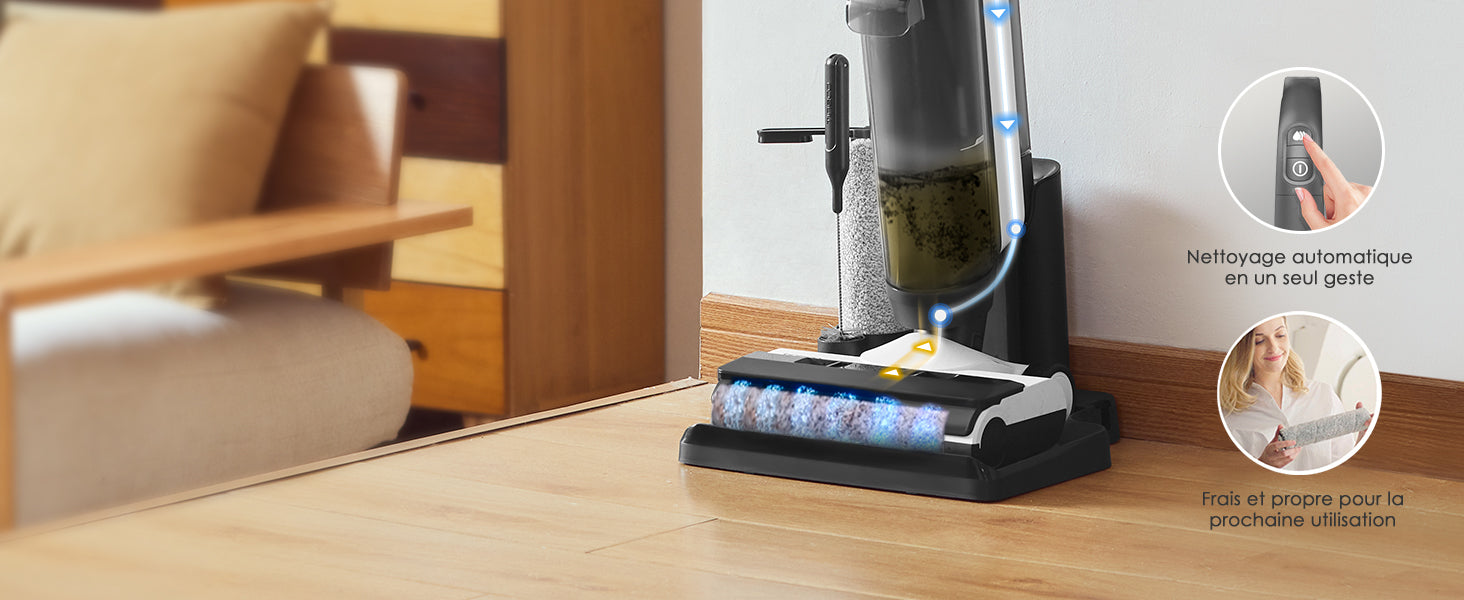 Tineco Floor One S5 Combo Plus Aspirateur et Laveur Sec et Humide sans Fil Intelligent