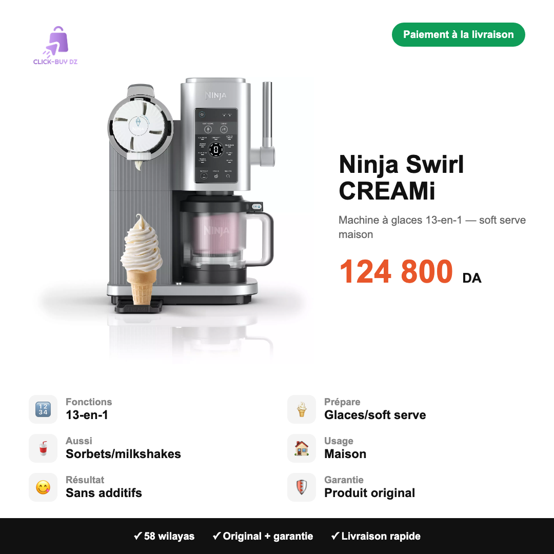 Ninja Swirl CREAMi — spécifications