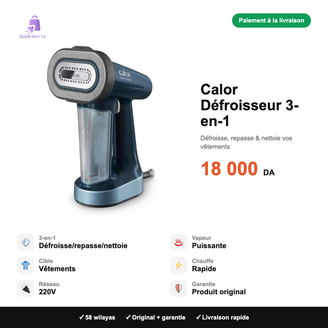 Calor Défroisseur 3-en-1 — spécifications