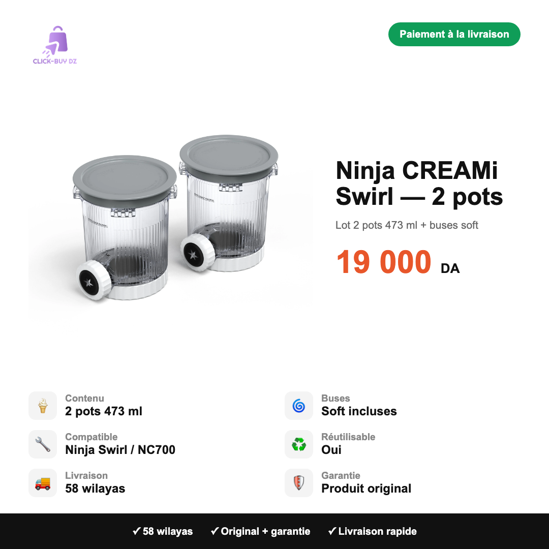 Ninja CREAMi Swirl — spécifications