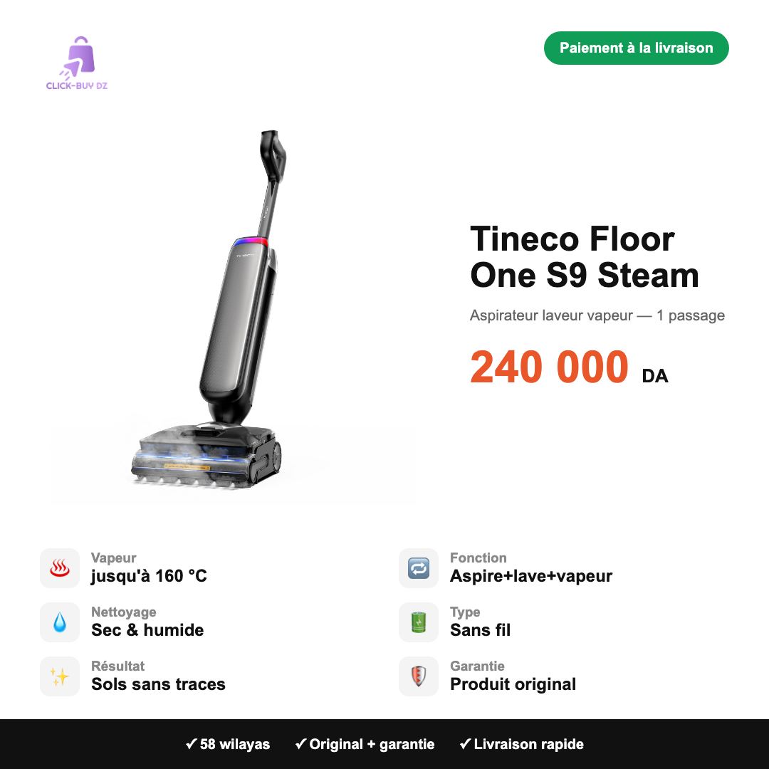 Tineco Floor One S9 Steam — spécifications