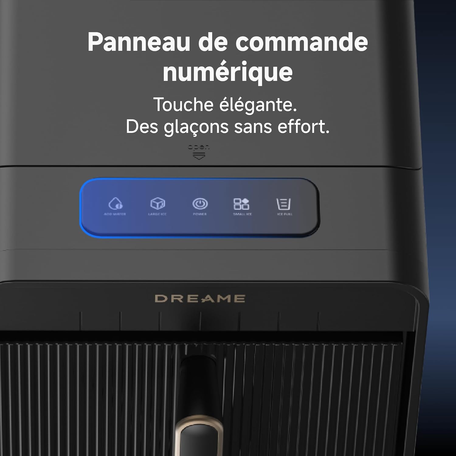 Panneau de commande numérique tactile de la machine à glaçons Dreame Aura Bullet