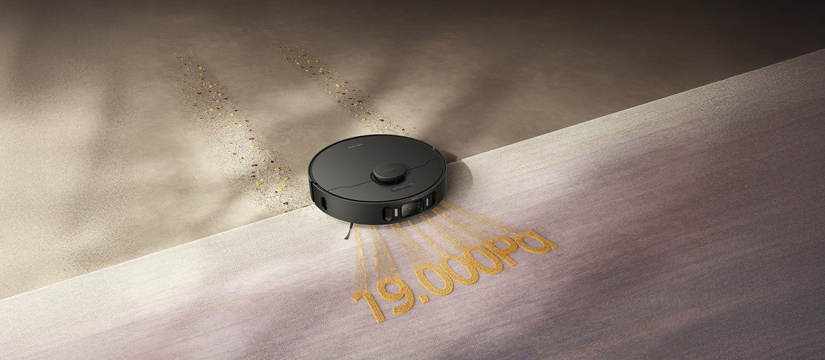 Aspiration Vormax™ de 19 000 Pa du Dreame L40 Ultra AE sur tapis