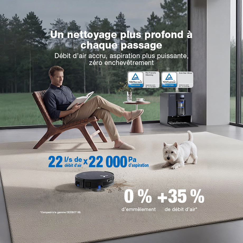 Ecovacs Deebot X12 OmniCyclone aspirateur robot laveur noir 22 000 Pa FocusJet station OMNI Algérie