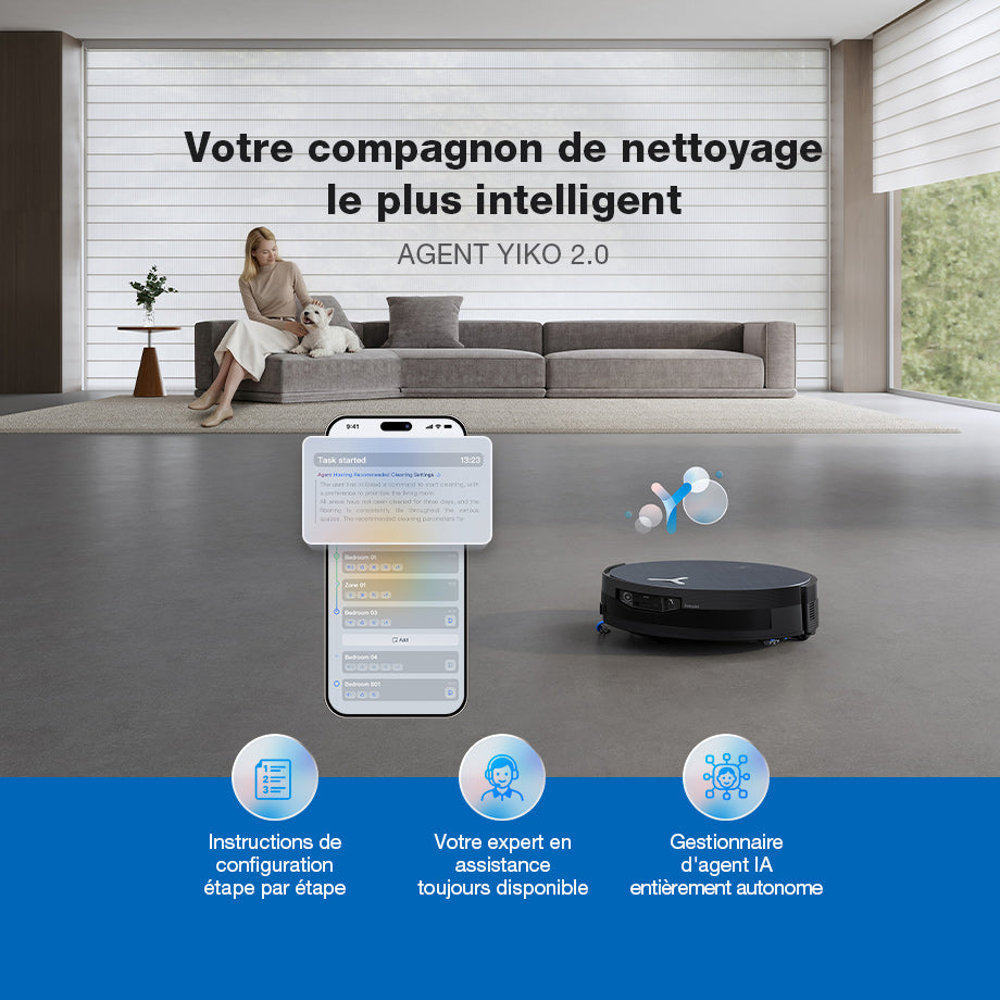 Ecovacs Deebot X12 OmniCyclone aspirateur robot laveur noir 22 000 Pa FocusJet station OMNI Algérie