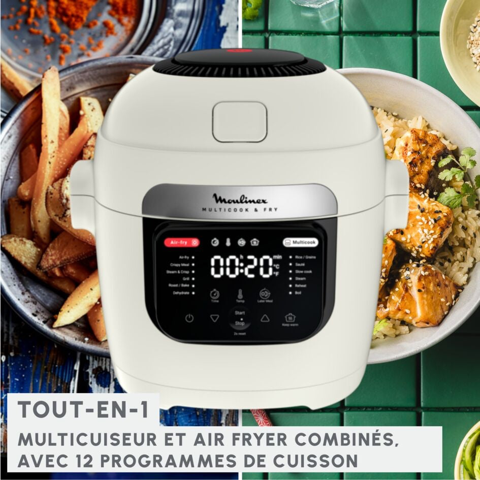 Multicook & Fry MZ7301F0 tout-en-1 : multicuiseur et air fryer combinés avec 12 programmes de cuisson