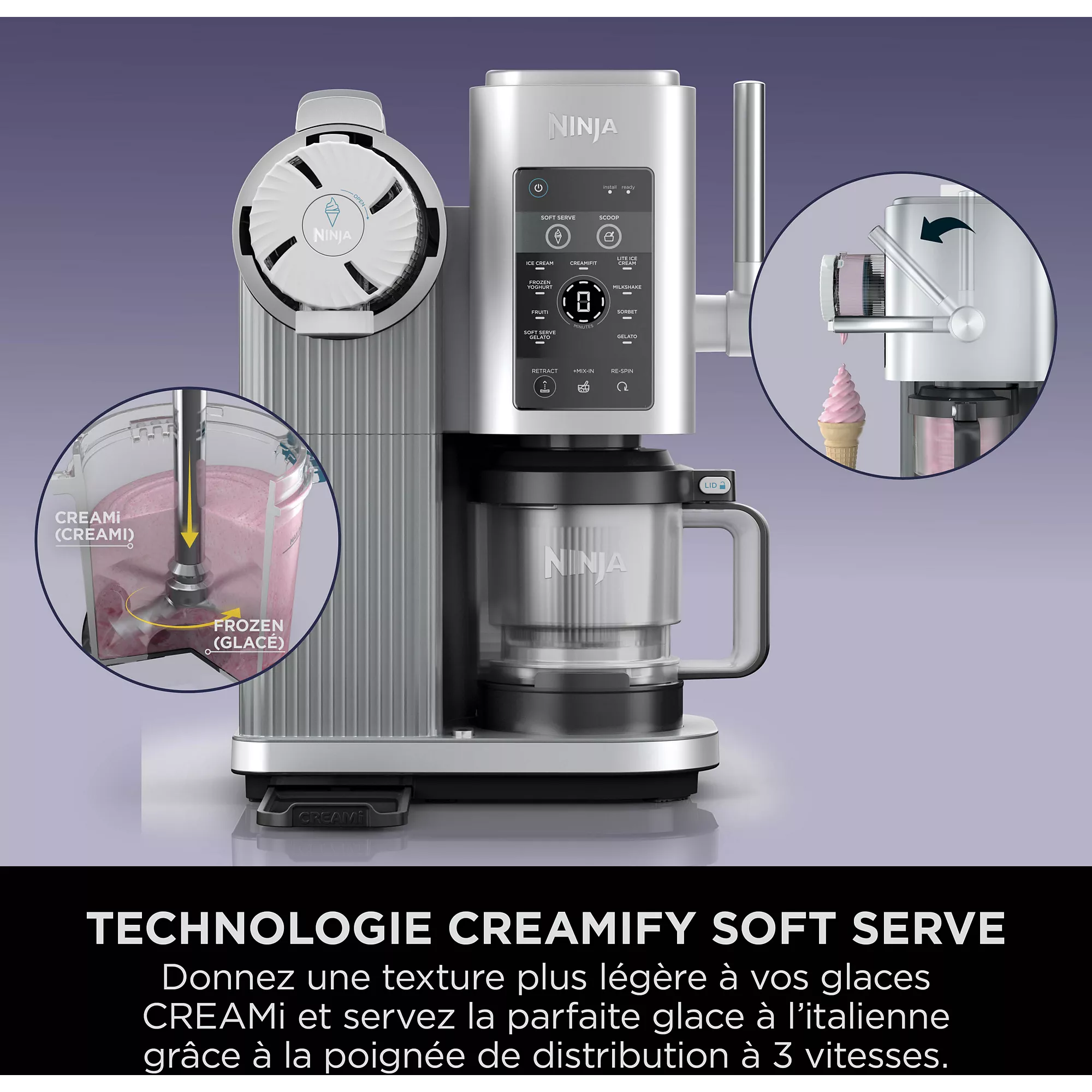 Ninja Swirl CREAMi – Machine 13-en-1 pour Glaces & Délices Givrés