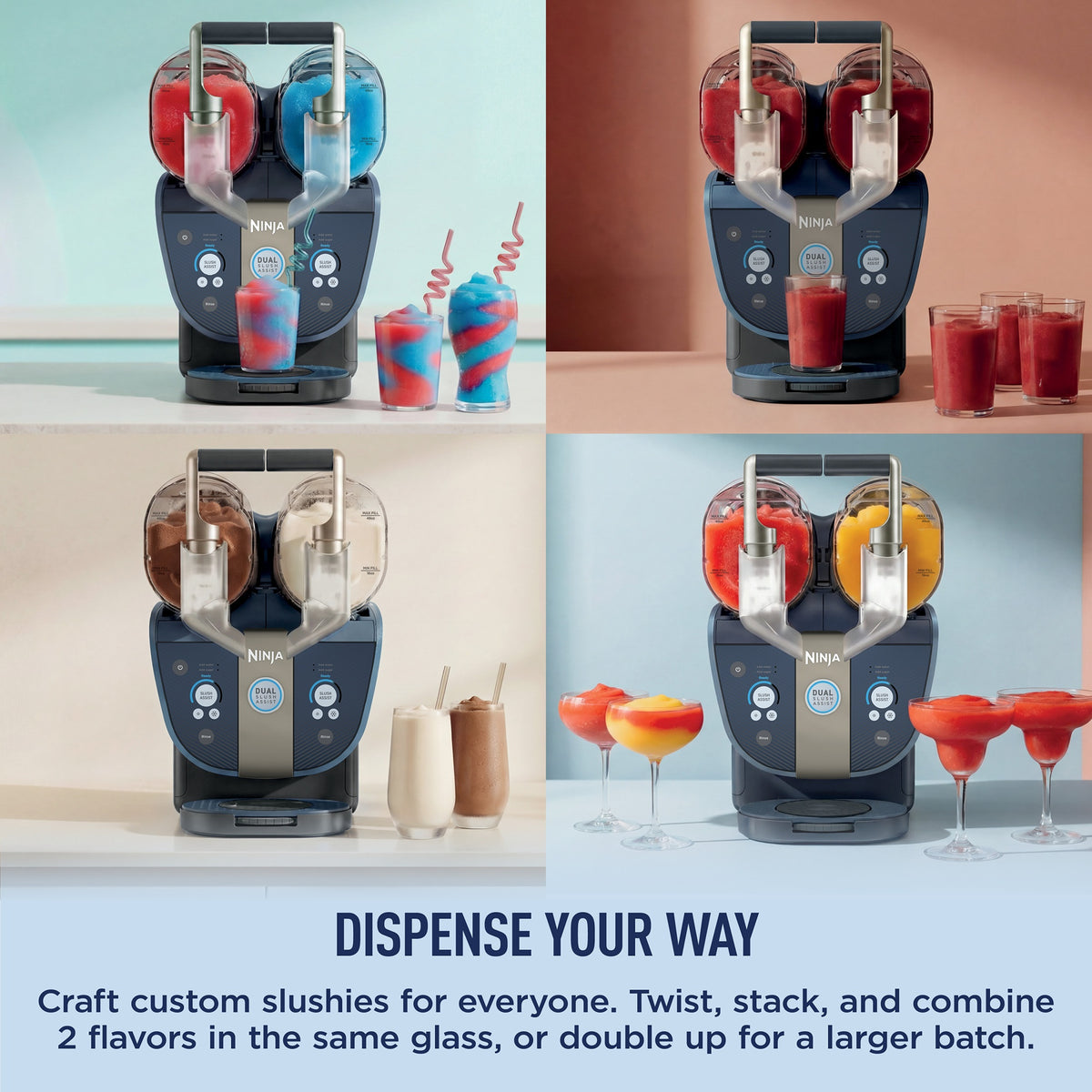 Ninja SLUSHi Twist FS701BL – Machine à Granités Double Bac