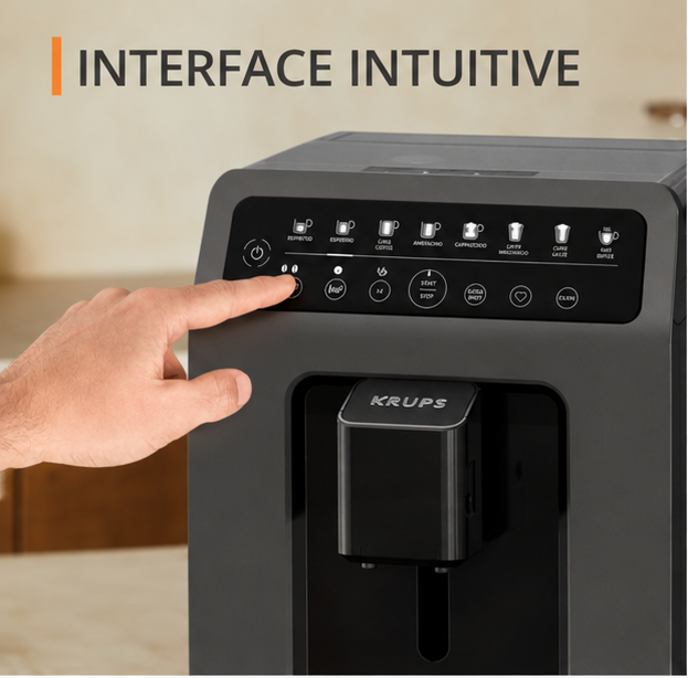 Machine à Café Krups Evidence EA89Z – Expresso Automatique avec Broyeur & One-Touch Cappuccino