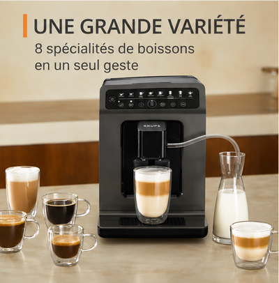 Machine à Café Krups Evidence EA89Z – Expresso Automatique avec Broyeur & One-Touch Cappuccino