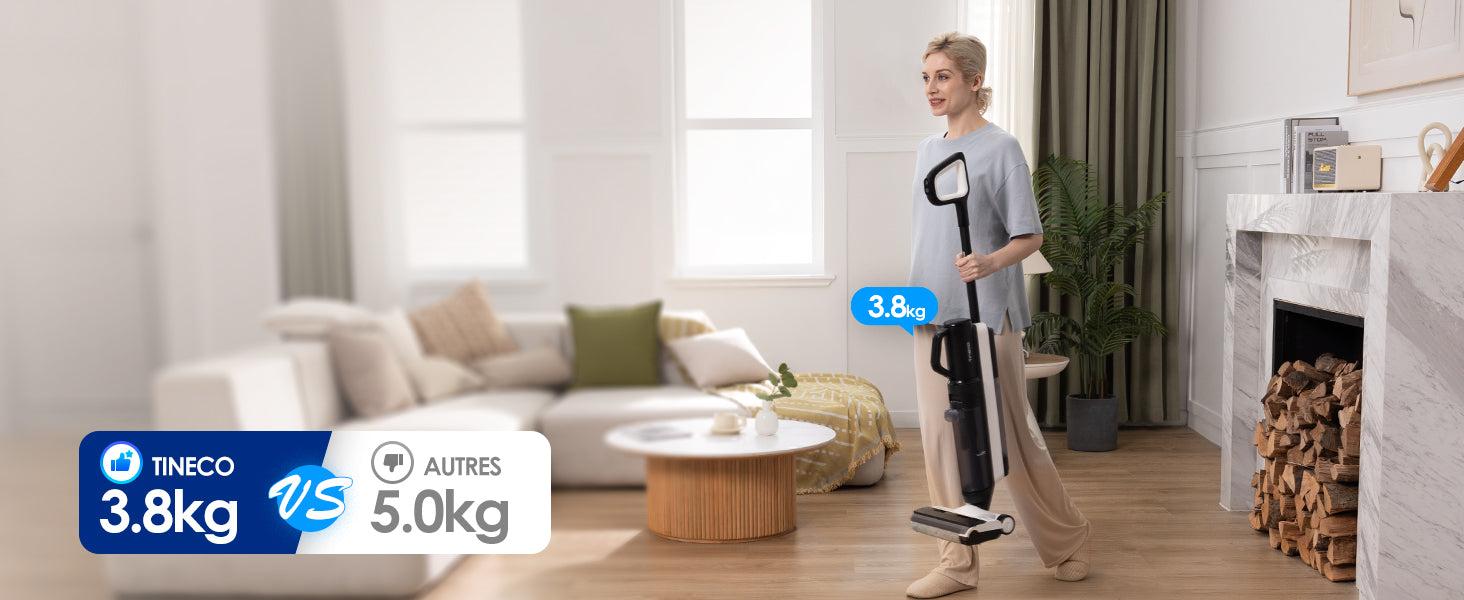 Tineco Floor One S5 Combo Plus Aspirateur et Laveur Sec et Humide sans Fil Intelligent