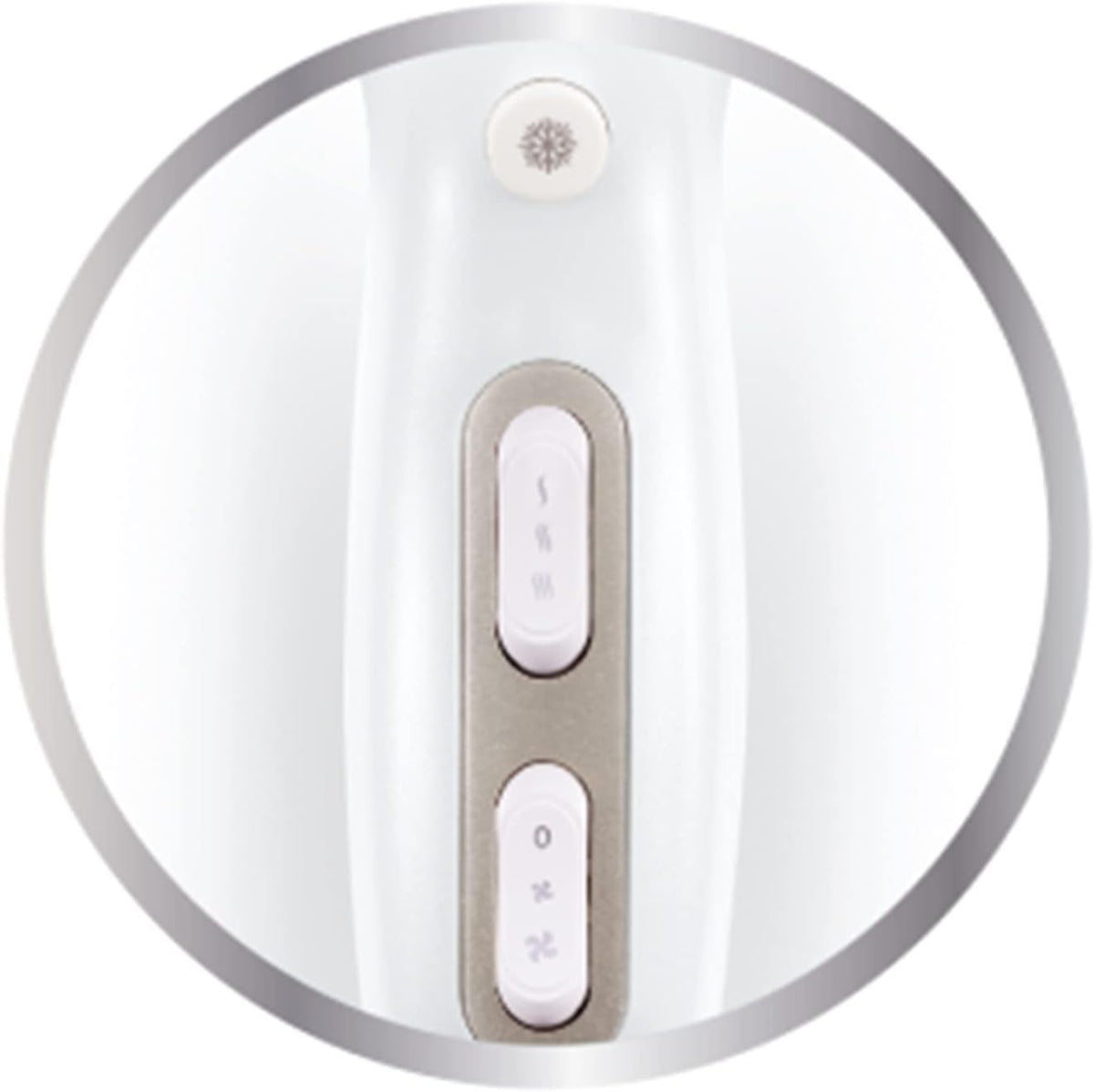 Boutons du Remington HYDRAluxe AC8901 : 3 températures et 2 vitesses
