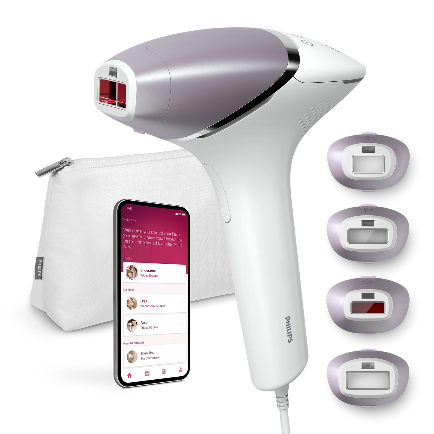 Philips Lumea Epilateur à lumiere pulsee Serie 8000 - Epilateur avec technologie SenseIQ,