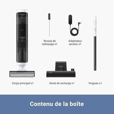 Mova K20 Aspirateur Laveur Sans Fil, Aspire et Lave en 1 Passage, 30 min, Auto-Nettoyage