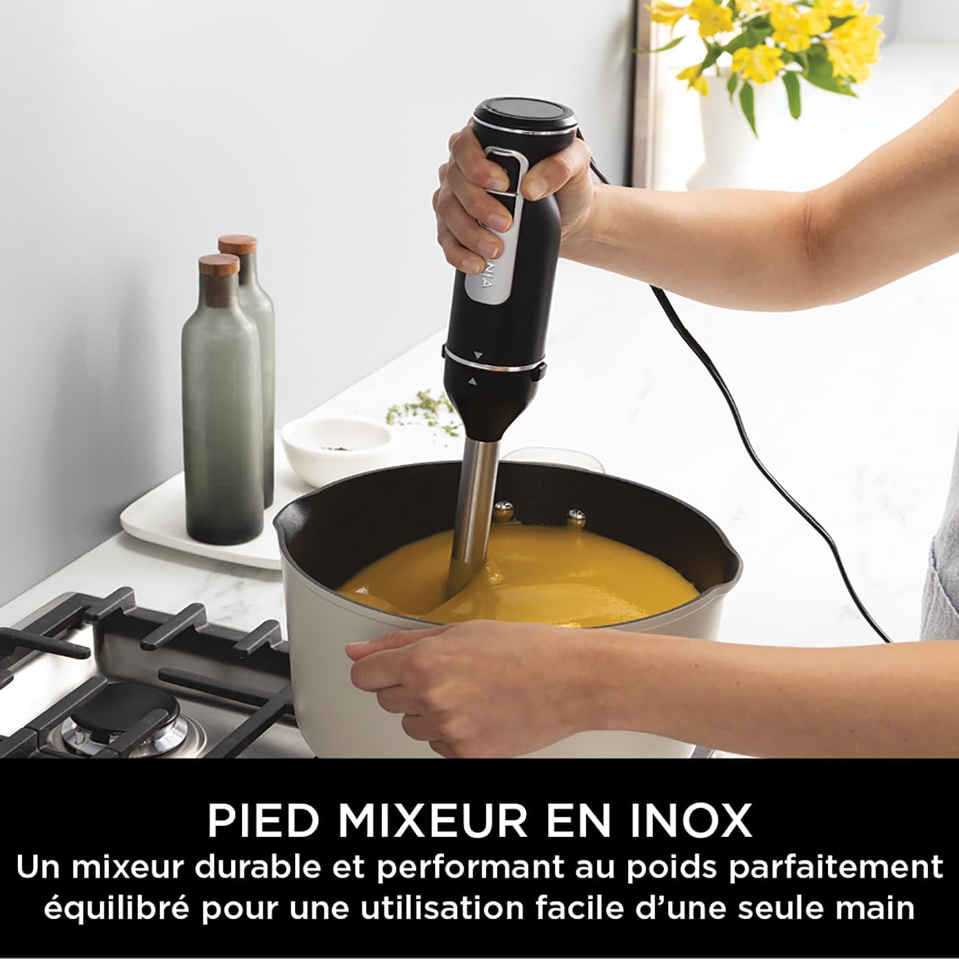 Ninja Foodi - Mixeur 3-en-1 Noir Puissance, Précision et Polyvalence dans un Appareil Compact