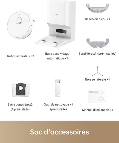 dreame D10 Plus Gen 2 Robot Aspirateur Laveur avec Vidange Automatique Poussière,