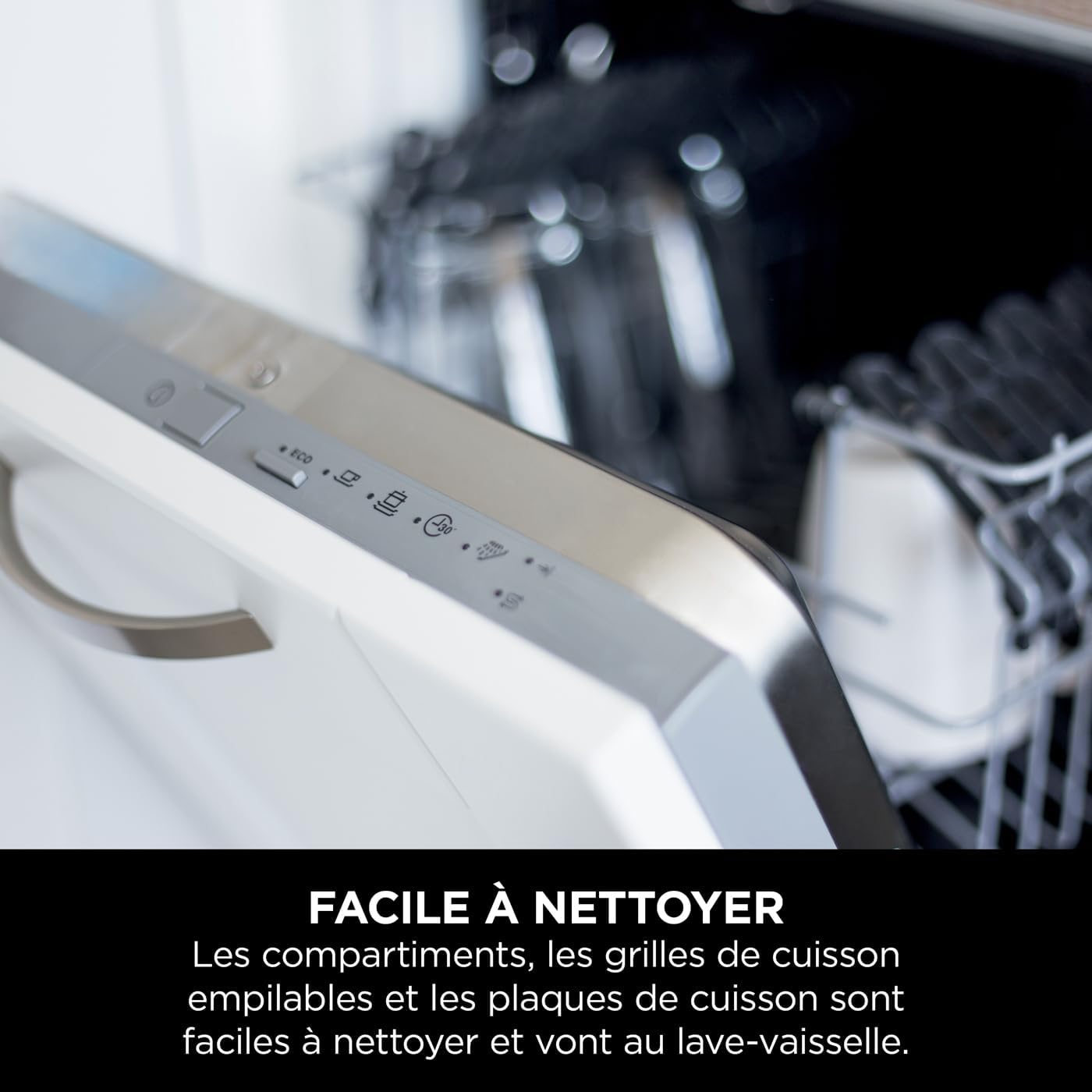 Ninja Double Stack Friteuse verticale sans huile à 2 tiroirs, 4 niveaux cuisson